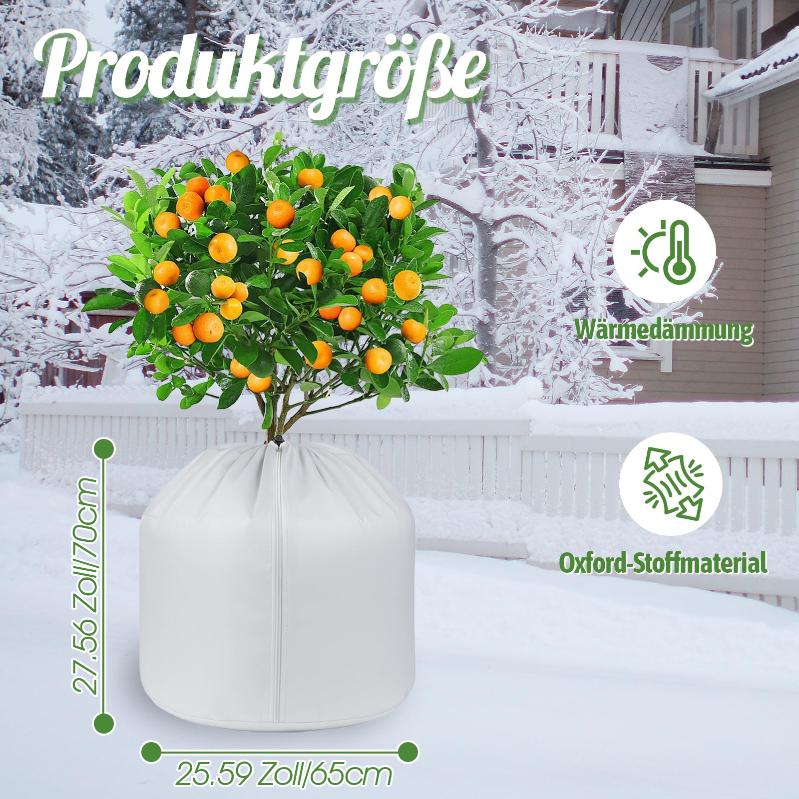 Frostschutz Strucher Bume 2 Stck Thermo Topfschutz 65 X 70 Cm  Winter  Frostschutz Fr Topfpflanzen Mit Kordelzug