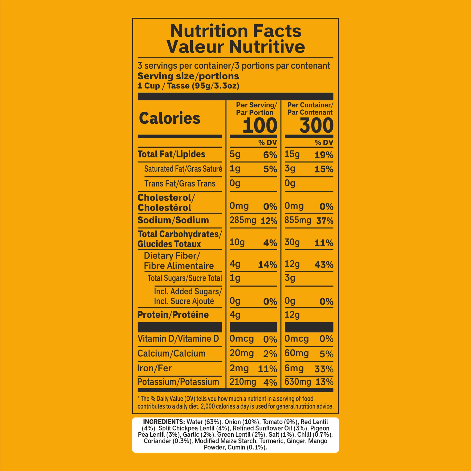 Meal Delight Jaipur Tempered Lentils, Indian Ready to Eat Lentil Curry, 12g Protein & 12g Fiber per Pouch, Plant-Based Gluten-Free, No Preservatives, Halal & Kosher Certified, Ready in 1.5 Minutes, Shelf-Stable Pouch, 10 oz Pack of 3 - 3