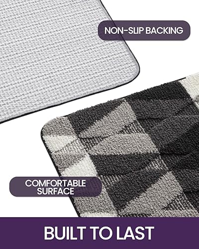 Miniatura 4 de DEXI - Tapete interior para puerta de entrada, absorbente, de pelo corto, antideslizante y lavable a máquina