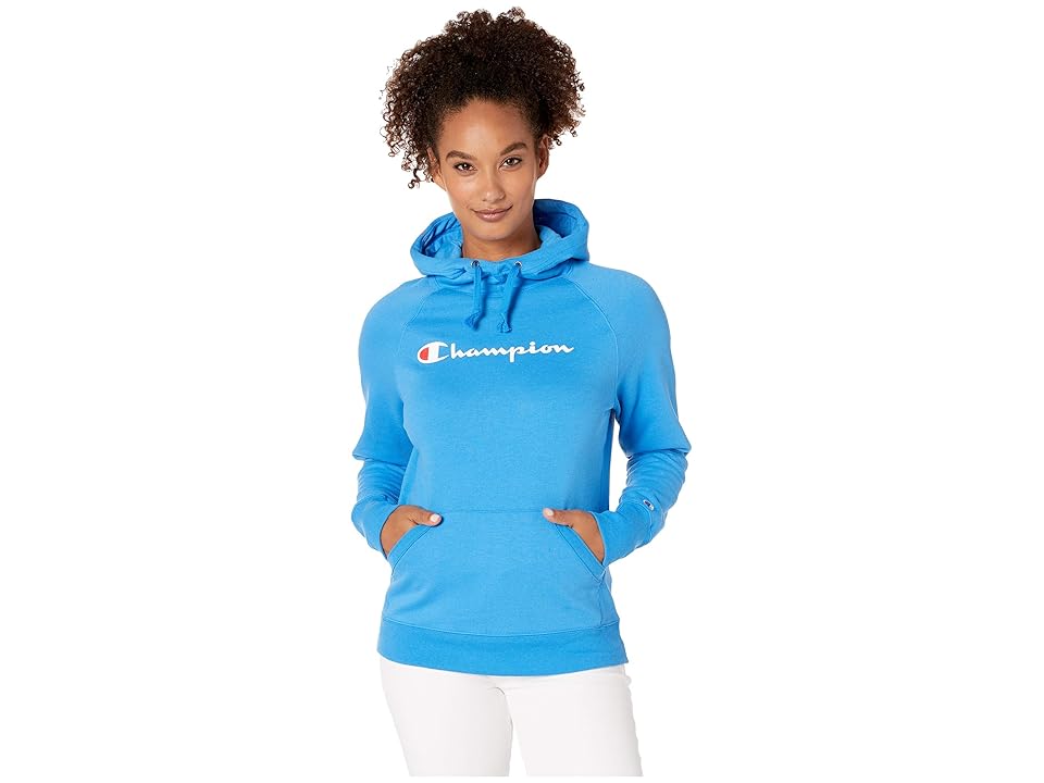 

Champion Powerblend(r) Graphic Hoodie (Blue Jay) Women's Clothing