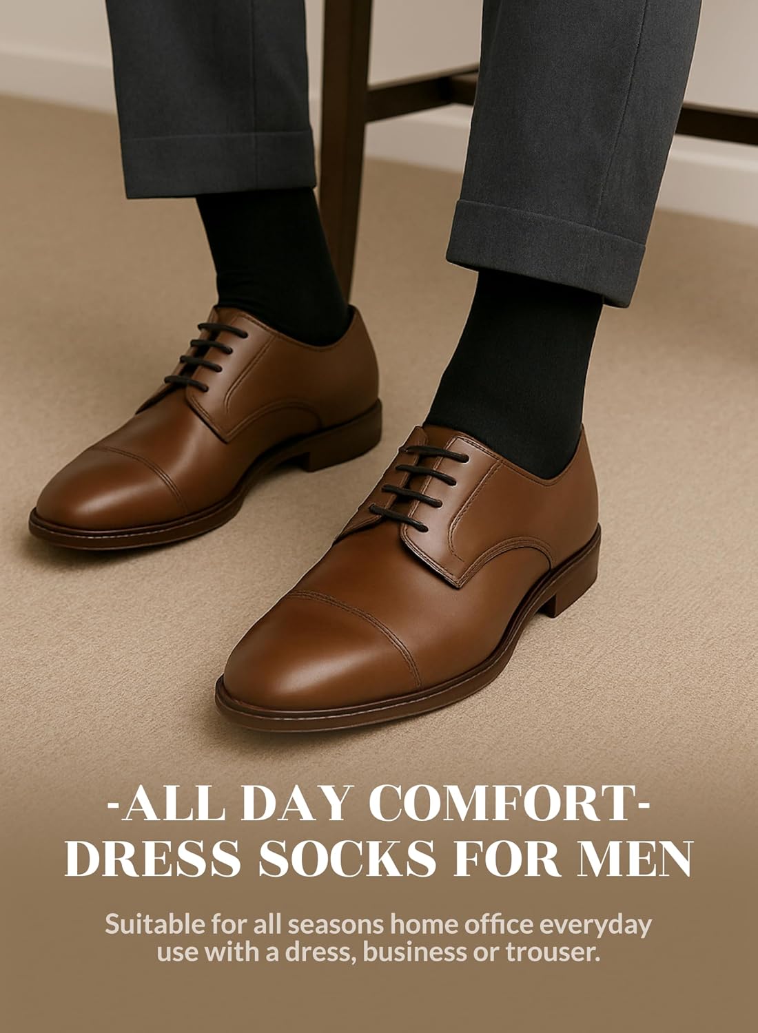 Hugh Ugoli Mens Cotton Dress Socks, Plain Colors, Regular Fit, Crew, Casual Socks, Shoe Size 6 to 15 (3 Pack)