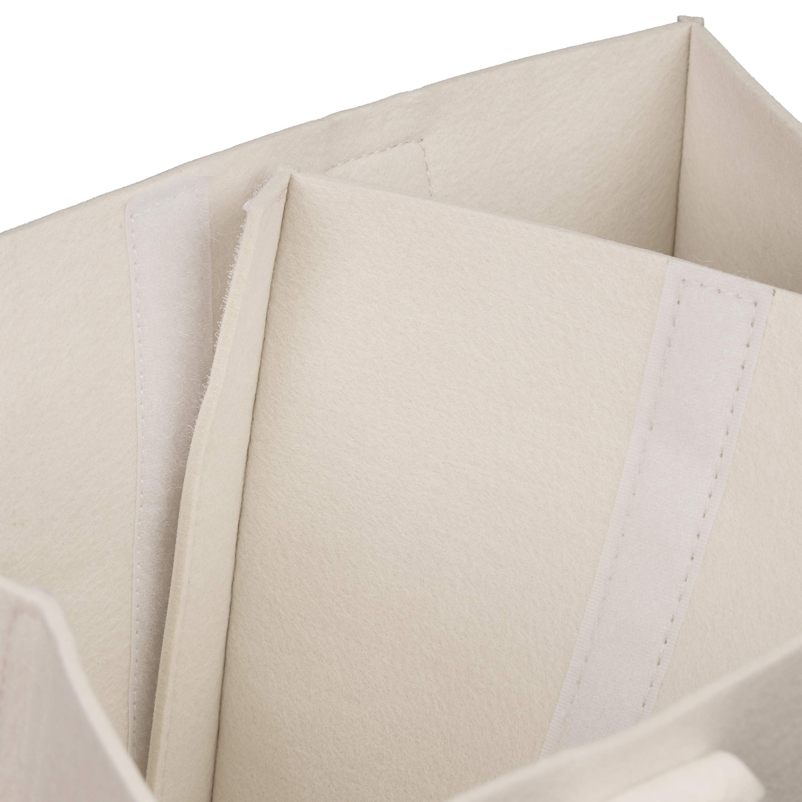 Relaxdays Rangement Couches, 11 Compartiments, Panier Langer Portable, Organiseur Chambre bébé, Corbeille, Beige