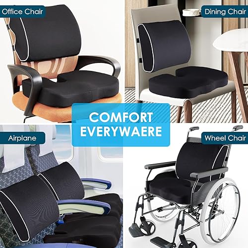 Miniatura 9 de Cojín de asiento para coxis y almohada de soporte lumbar y protector de colchón impermeable de enfriamiento tamaño Queen