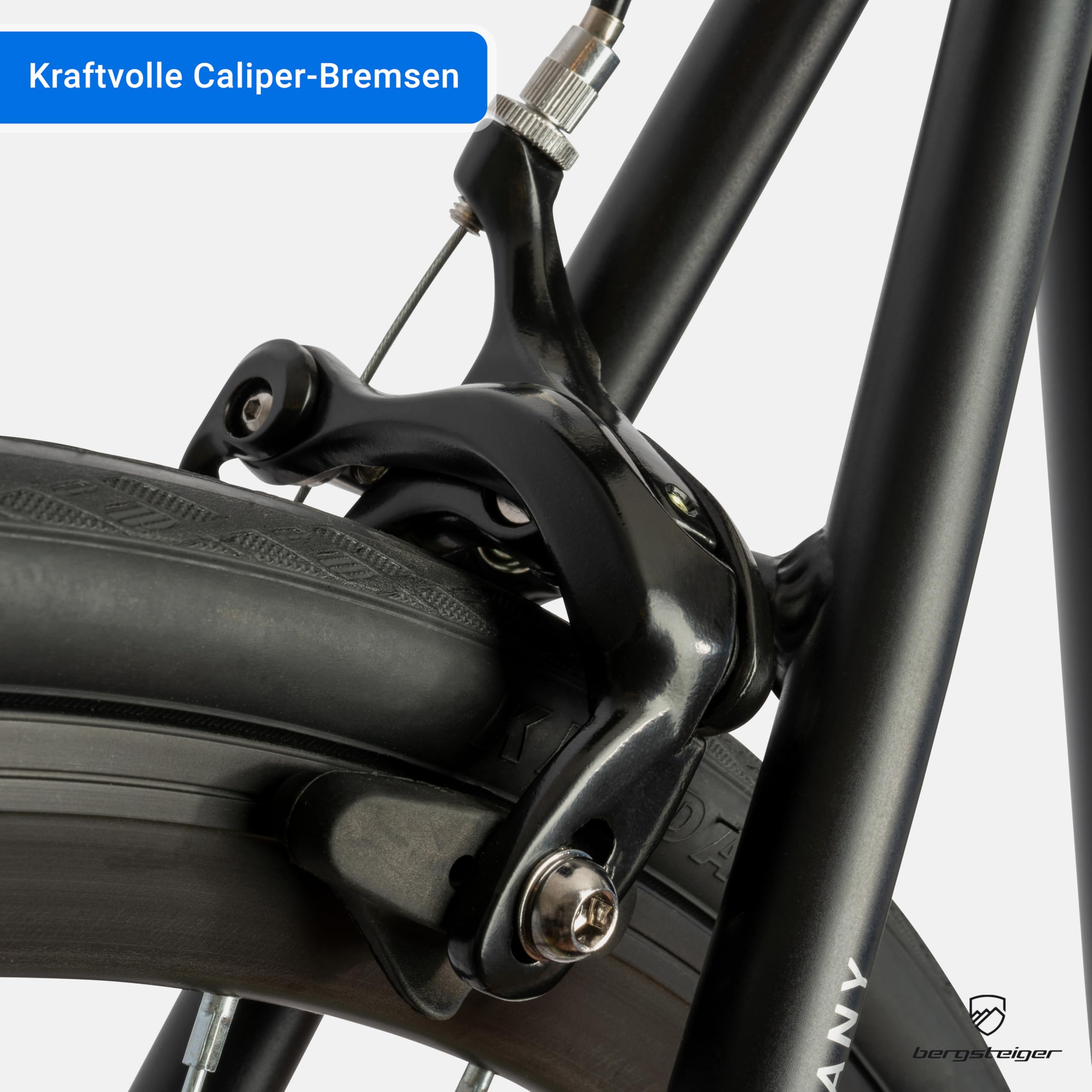 Bergsteiger Kyoto 28 Zoll Singlespeed Fixie Fahrrad Urban Bike | Leichtes Retro Design aus Aluminium mit wendiger Flip Flop Nabe und Caliper Bremsen für Herren & Damen ideal.
