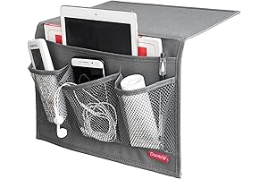 Fully Adjustable Bed Caddy with Charger - The Ultimate Bedside Organizer!