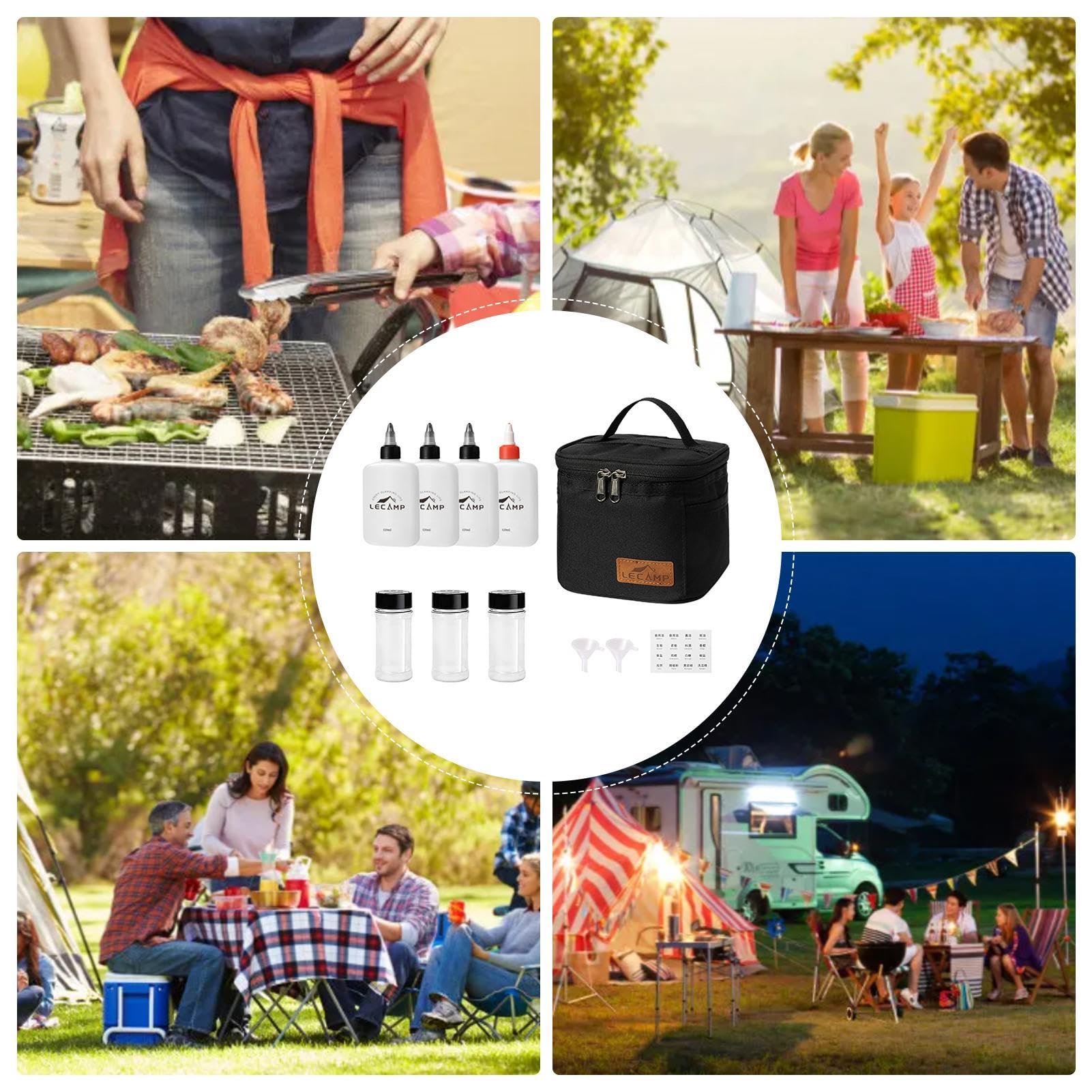 アウトドア バッグ BBQ調理器具 食器 料理 収納 キャンプ用品 Amazon.co.jp: キャンプ用品 調理器具 収納バッグ BBQ調味料容器 調味