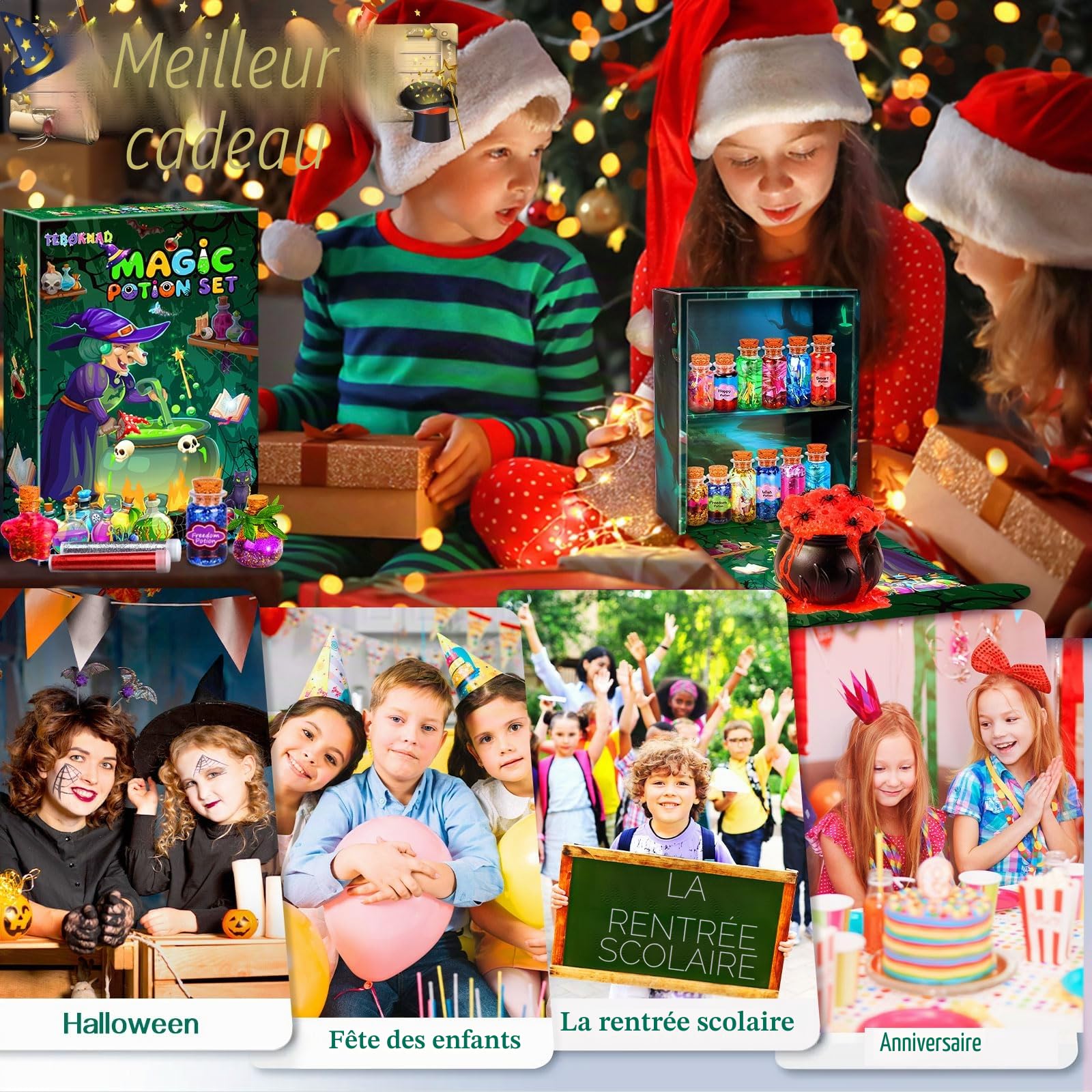TEBOKHAD Potion Magique Enfant, Mélange 25 Bouteilles De Potion Magique, Coffret Magie, Jouet Artisanal Cadeau Créatif Pour 6-12 Ans Garçons Et Filles