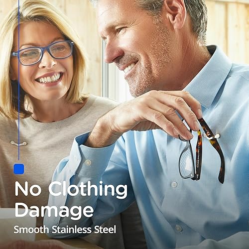 Miniatura 4 de Readerest Magnetic Eyeglass Holder - Set of 2 - Strong and Secure, Easy Clip-On Holder for Eyeglasses, Sunglasses, ID Badges, Black