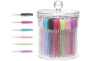 300 Mascara Wands Disposable Eyelash Brushes with Qtip Holder
