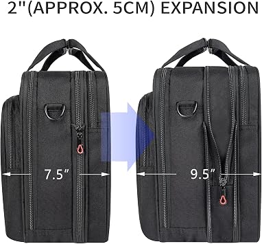 EMPSIGN 17.3 Laptop Briefcase& Rolling Bag Pockets for Business Work