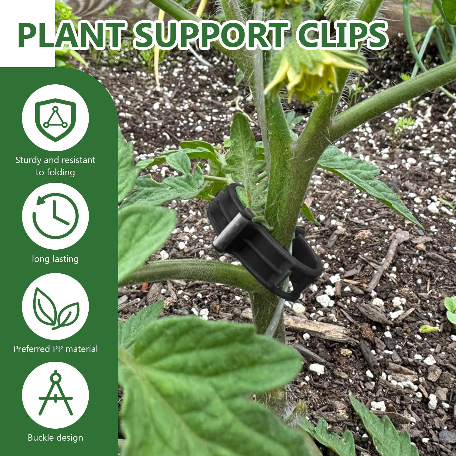 Lot De 50 Clips De Fixation En Plastique Pour Plantes