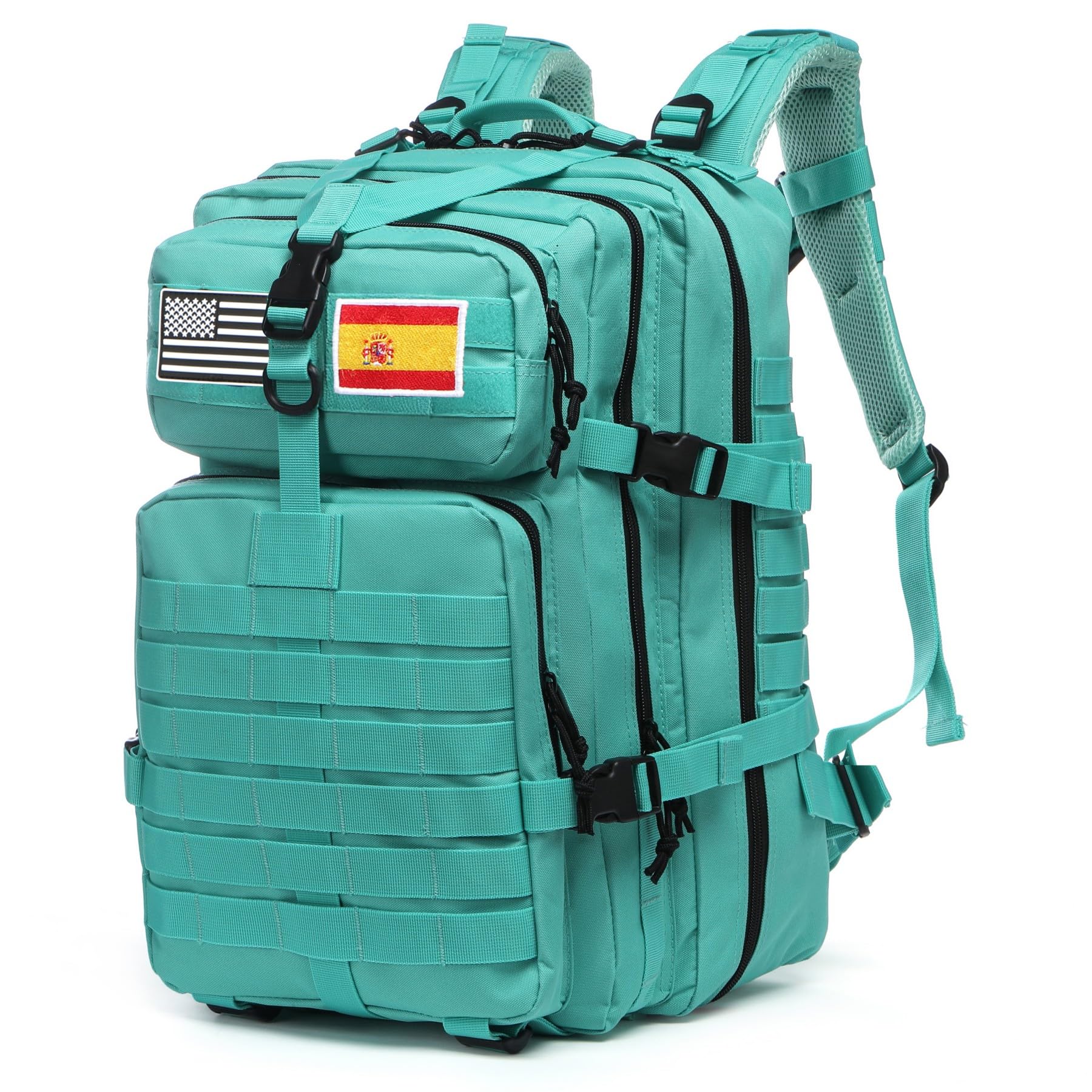 GUJOIN Mochila Tática 50 Litros con Sistema Molle - Gran Capacidad Militar Impermeable para Emergencias de 3 Días Caza Senderismo y Acampadas - Mochila para Actividades al Aire Libre (Negro) — view 12
