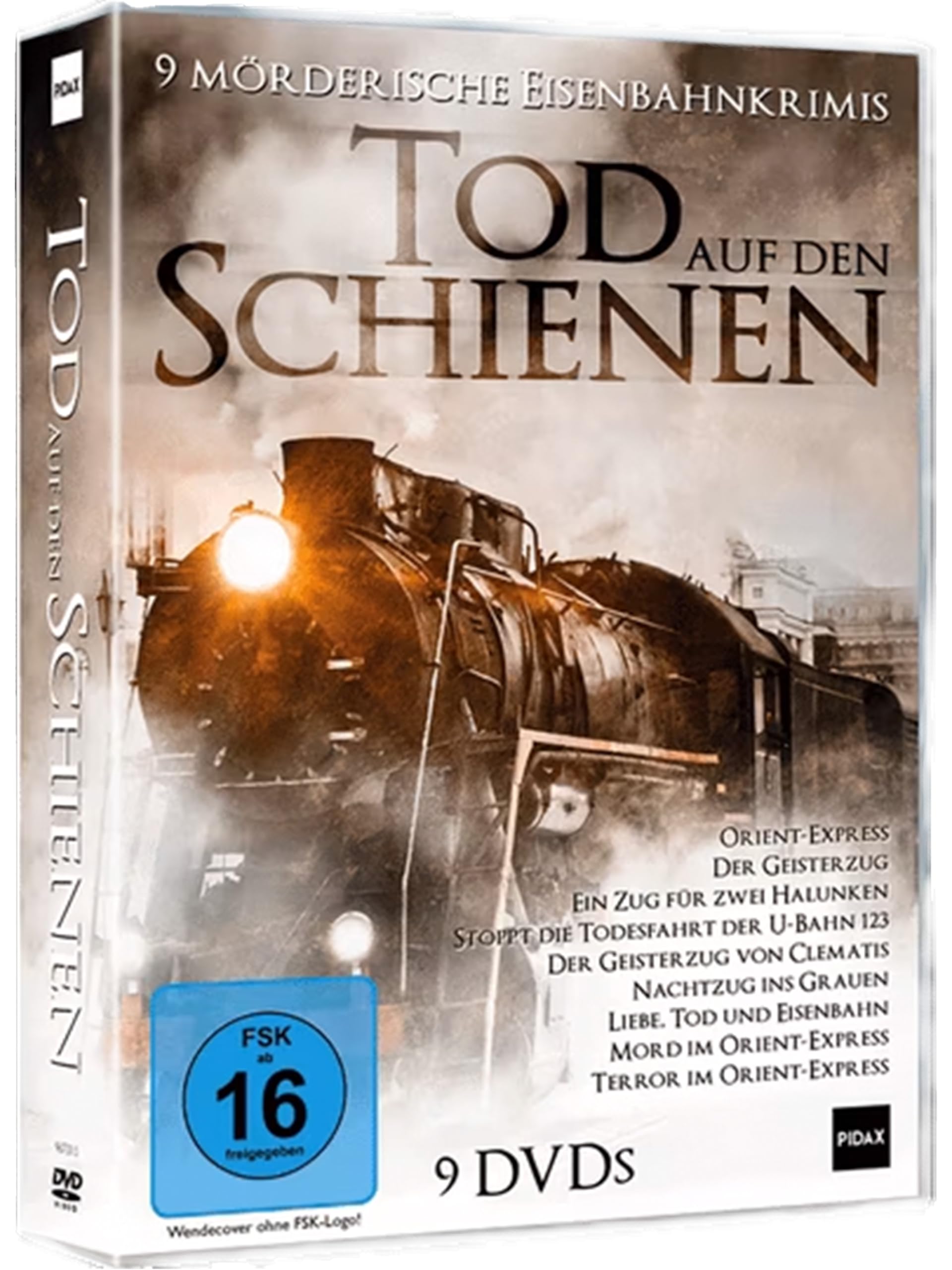 Krimi Filmklassiker Box: Tod auf den Schienen | 9 packende Verbrechen | Spannung pur ala Agatha Chritie + Hercule Poirot | Straßenfeger trifft auf Eisenbahn [Sammler Box mit 9 DVDs]