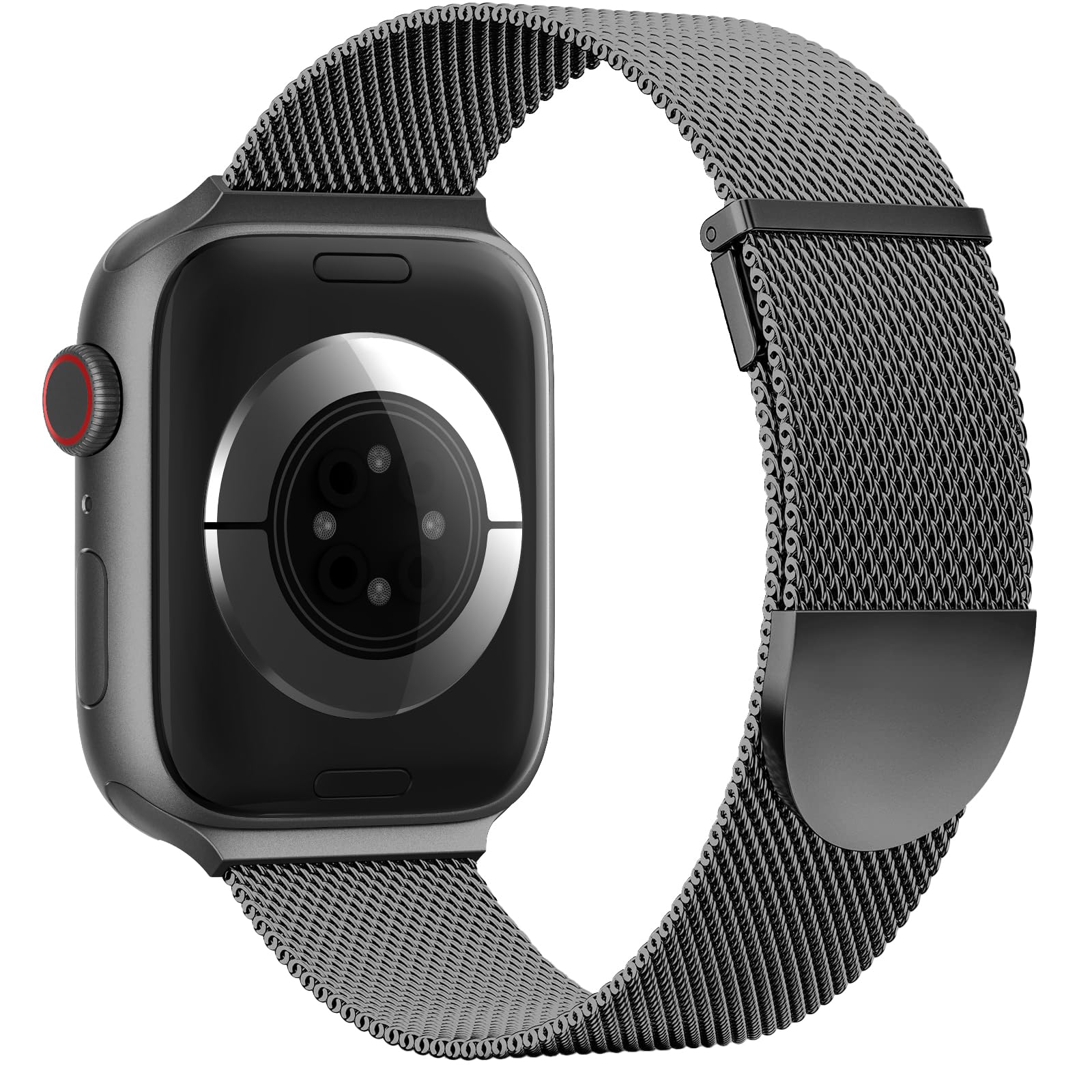 Higgs Ersatzarmband Kompatibel mit Apple Watch Armband 46mm 45mm 44mm 42mm 41 mm 40mm 38mm 49mm, Magnetisch Einstellbar Edelstahl Metall Armbänder für iWatch SE3 2 Series 11 10 9 8 7 6 5 4 Ultra3 2 1