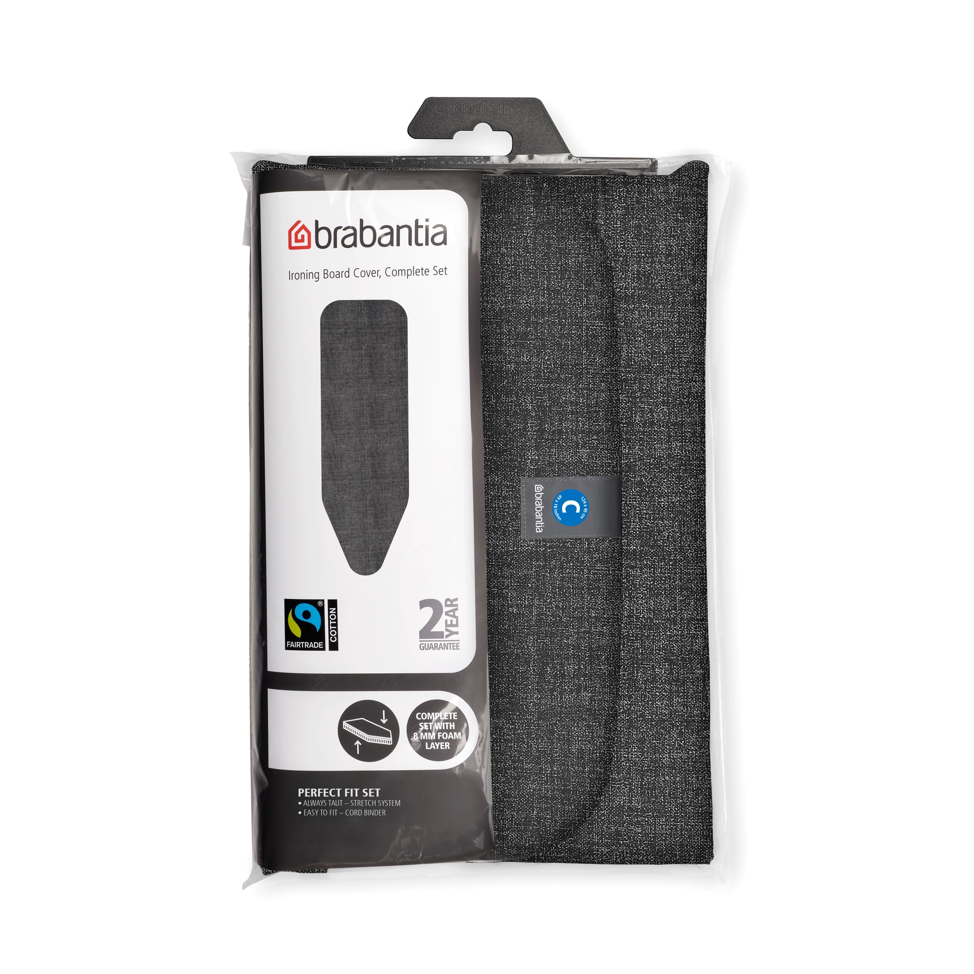 Brabantia Funda de Planchar C, 124 x 45 cm, Denim Negro, Set Completo - 2