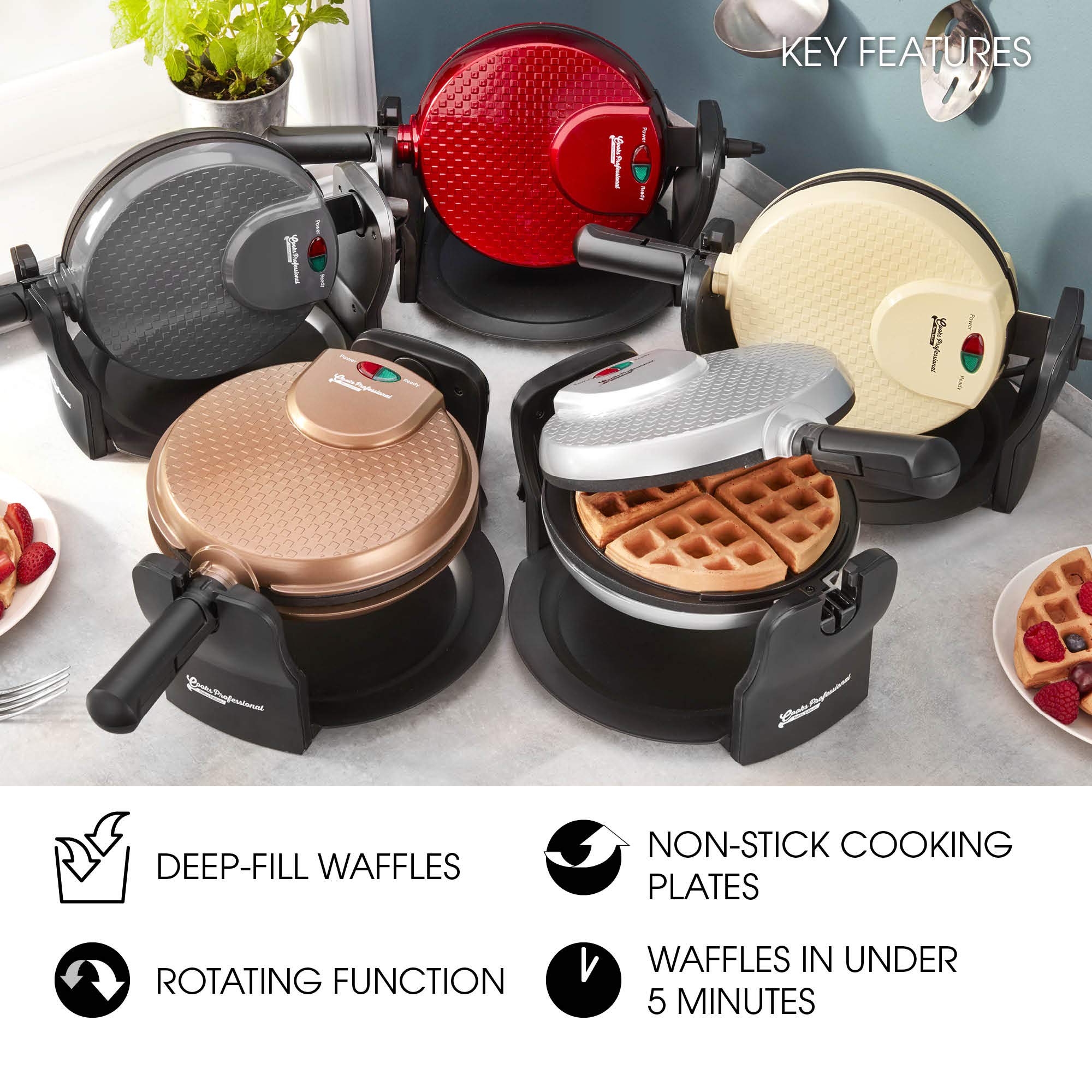 cooks professional rotary waffle maker