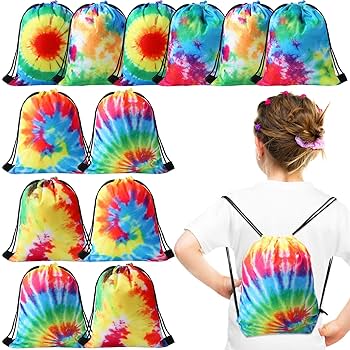 Amazon.com: Shappy Tie Dye Party Favor Bags Drawstring