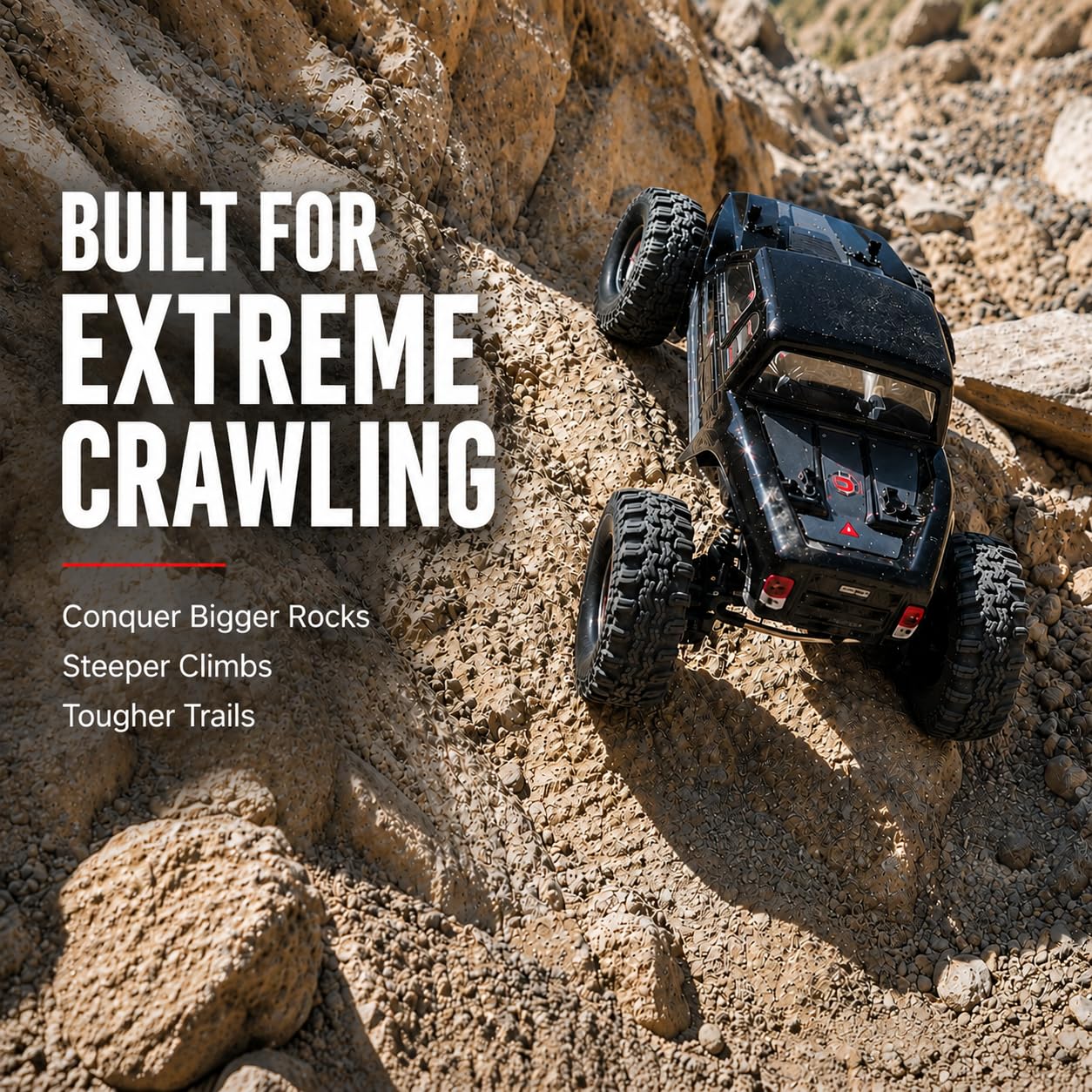 UDIRC UCX1804PRO 1/18 RC Crawler sin escobillas, camión de roca de dirección de 4 ruedas