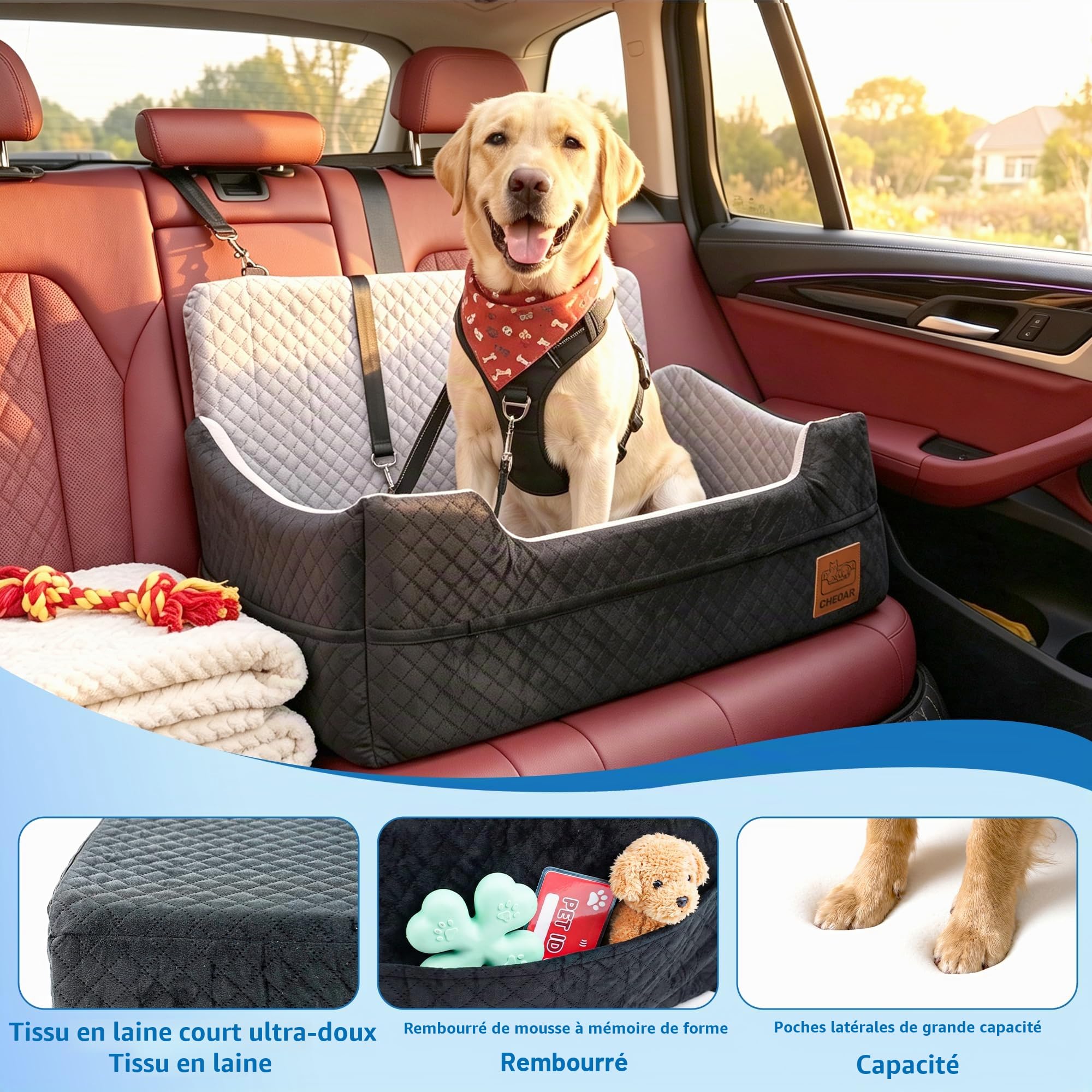 Siège de Voiture pour Chien de Grande Taille