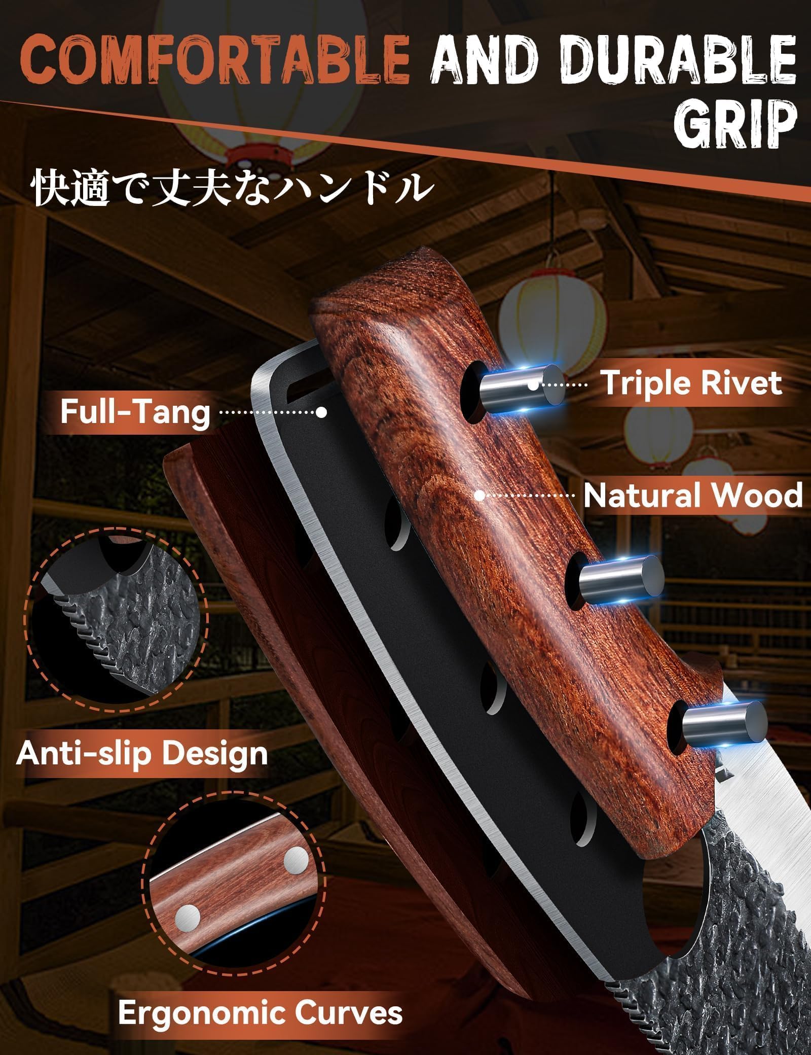 Huusk Viking Knife: Japanese Butcher Knife -4