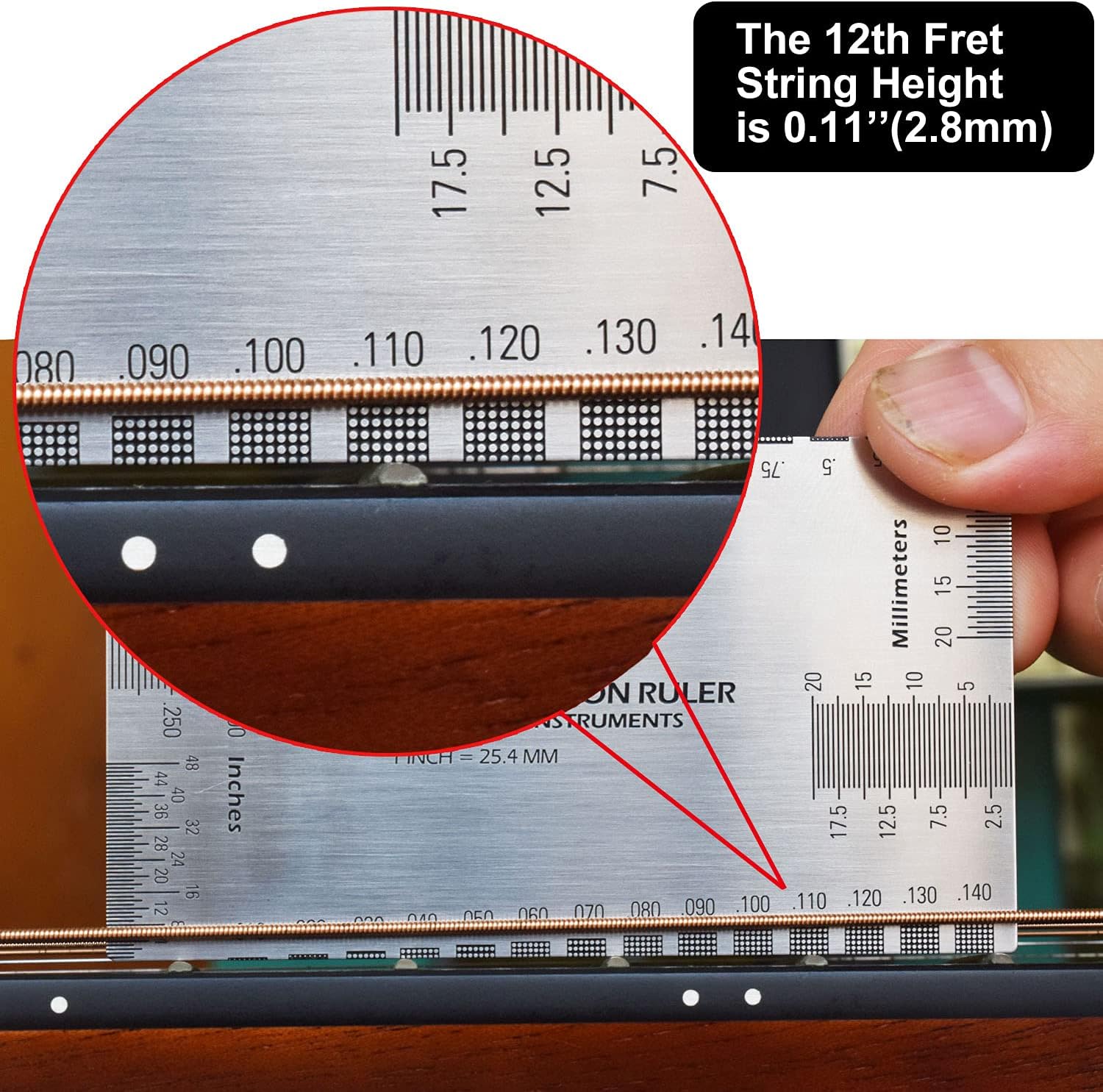 Instrument Accessories Tools String Action Ruler Gauge,Guitar Repairing