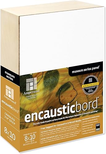 Miniatura 54 de Ampersand Art Supply Panel de pintura de madera: Serie Museo Encausticbord, cuna de 2 pulgadas, 8 "x 8