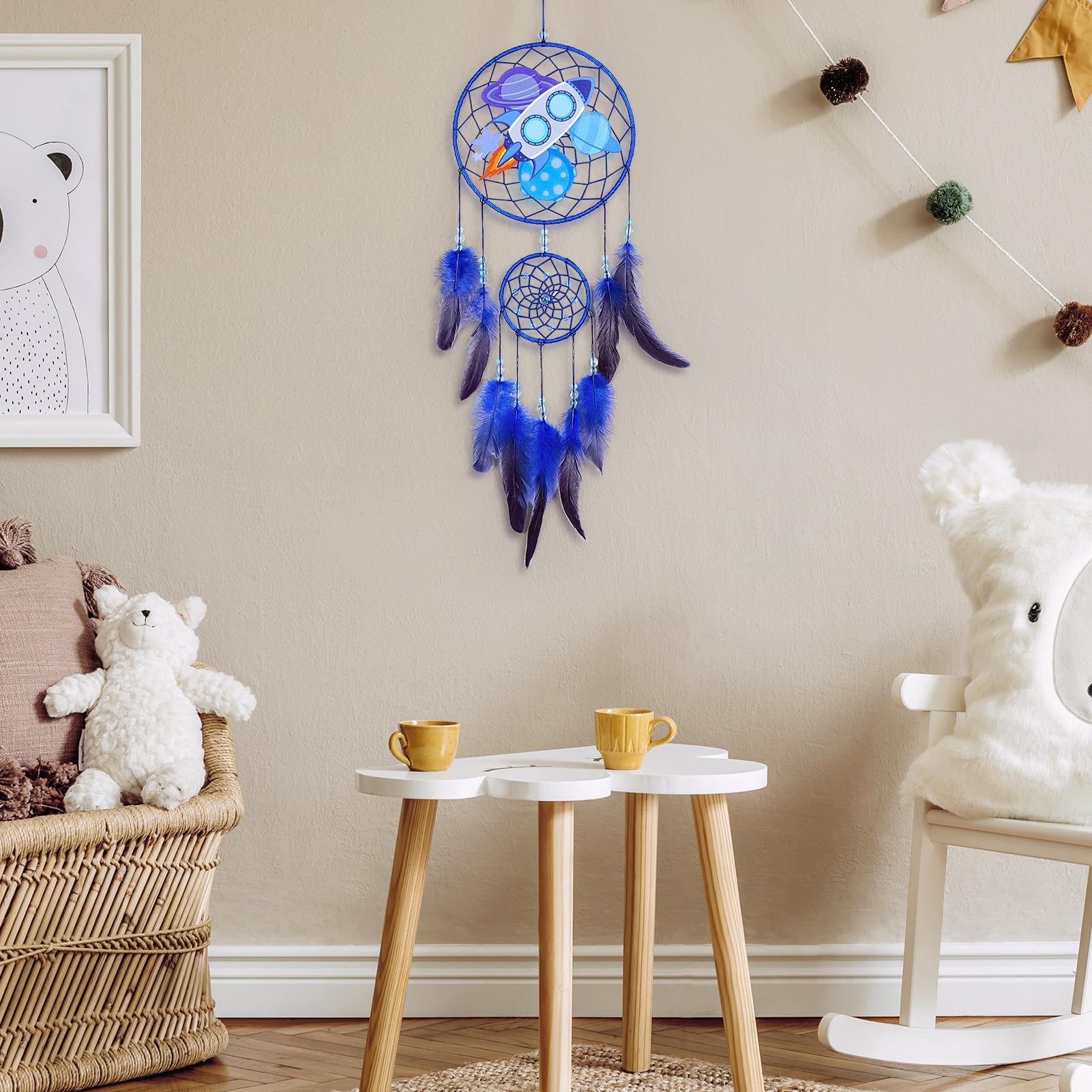 MHJY Attrape-rêves mignon à dinosaure, accessoires de chambre et décorations pour filles et garçons