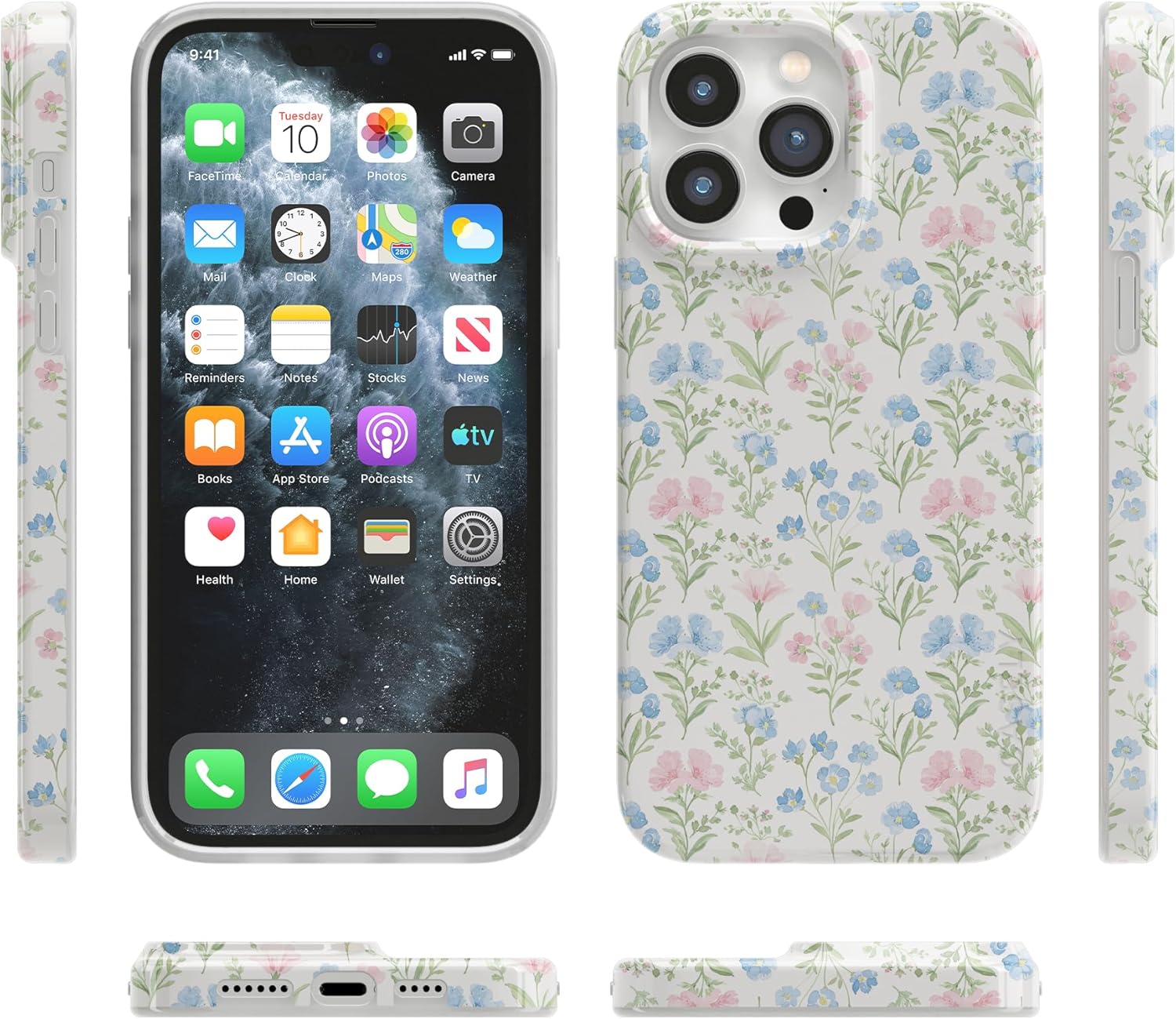 Casely iPhone 14 Pro Case | Pastel Garden | Sunday Best | Compatible with MagSafe | Classic Ultra Slim Design