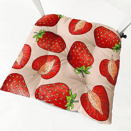 Almohadas con forma de fruta, cojines para sillas completas con lazos, almohadillas para sillas de comedor, 2 unidades para decoración de oficina