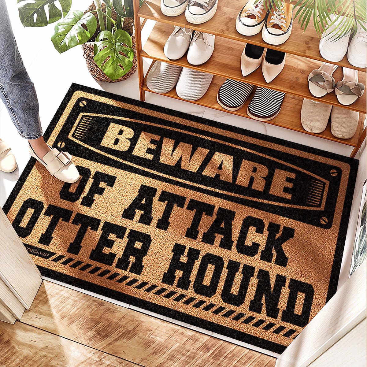 Tapis de bienvenue Otter Hound épais anti-glisse pour sécuriser l'entrée du bain