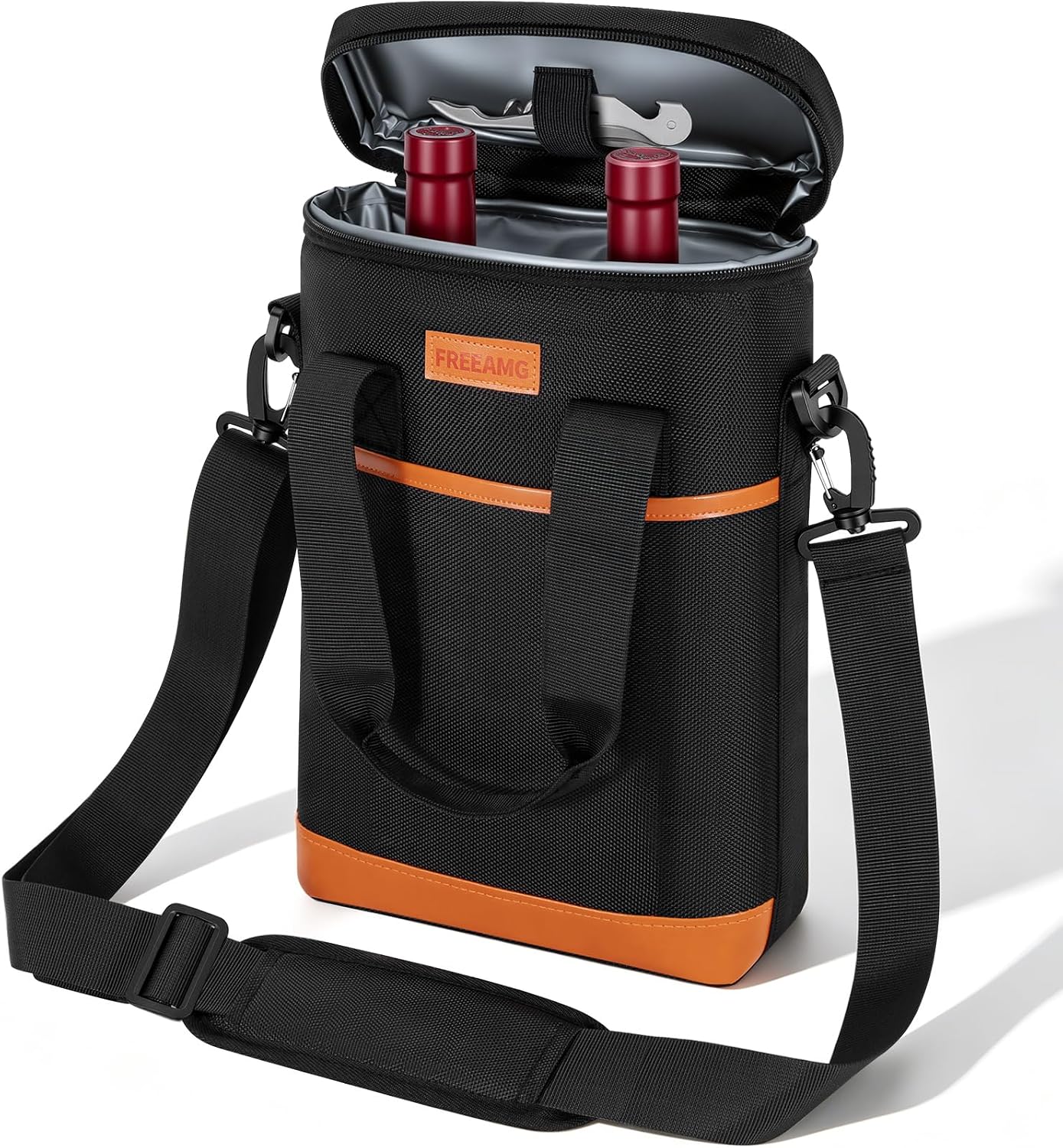 Insulated Wine Tote Bag with Adjustable Shoulder Strap