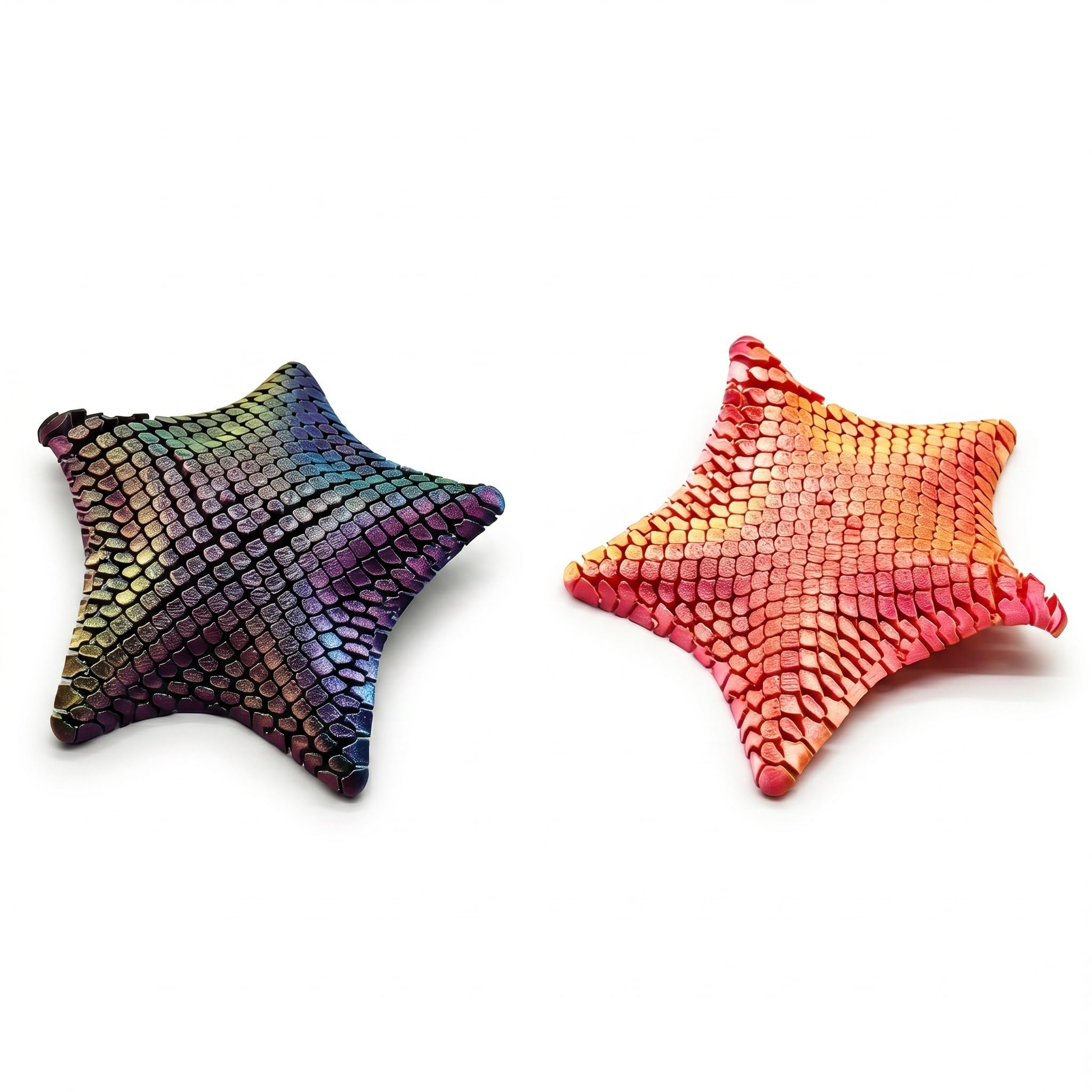 2 PCS 3D Printed Starfish Fidget Toy, Squeeze and Stretch Fidgets (A3)