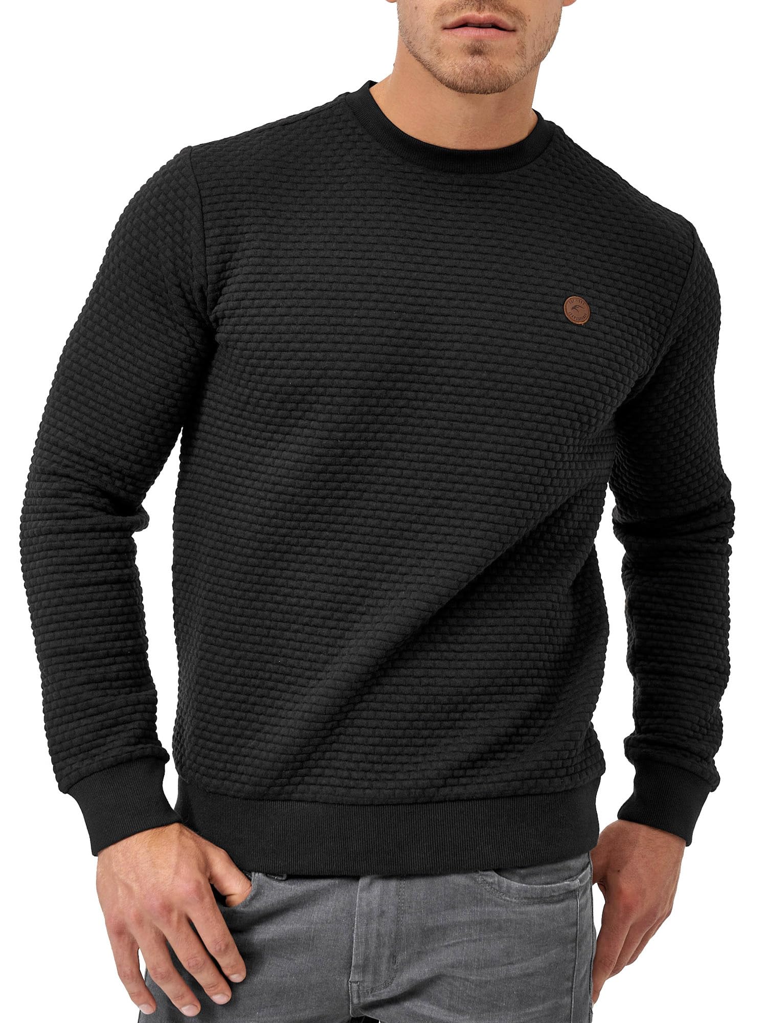 Indicode Uomini Dash Pullover | Maglione con Scollo Rotondo