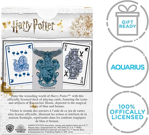 Miniatura 9 de Aquarius Harry Potter - Baraja de cartas con temática de Ravenclaw para tus juegos de cartas favoritos, mercancía y coleccionables con licencia