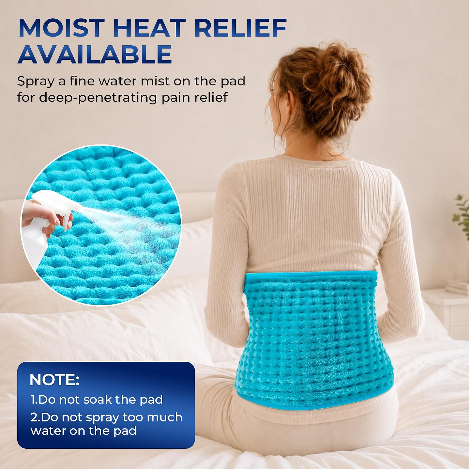 Boileau Electric Heating Pad for Back Pain & Period Cramps Relief, Large XL
