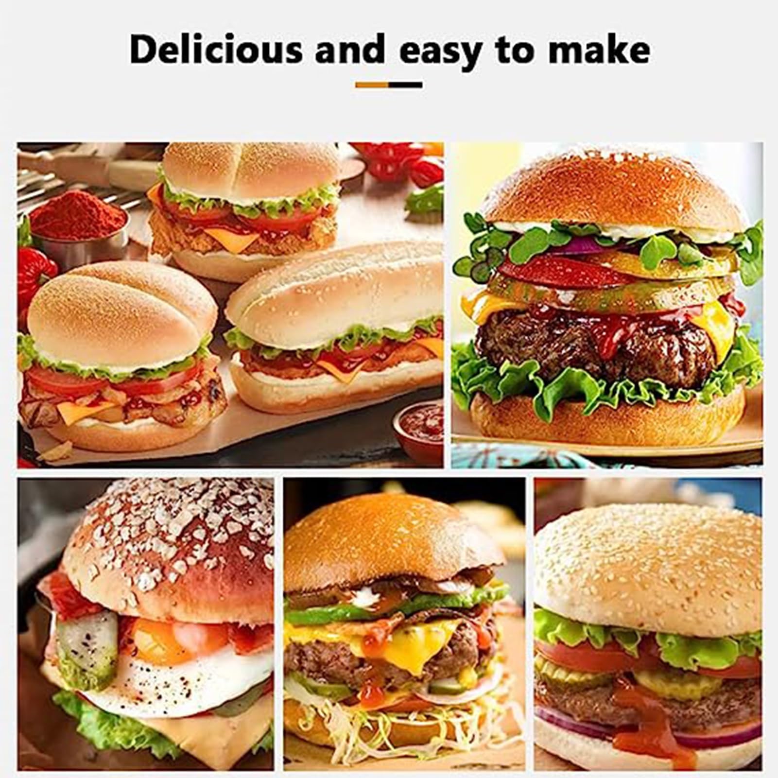 Macchina per Grigliare per Hamburger Piccola a Doppio Strato, Attrezzatura Automatica per Negozio di Pollo Fritto per Hamburger, Adatta per Ristorante di Famiglia