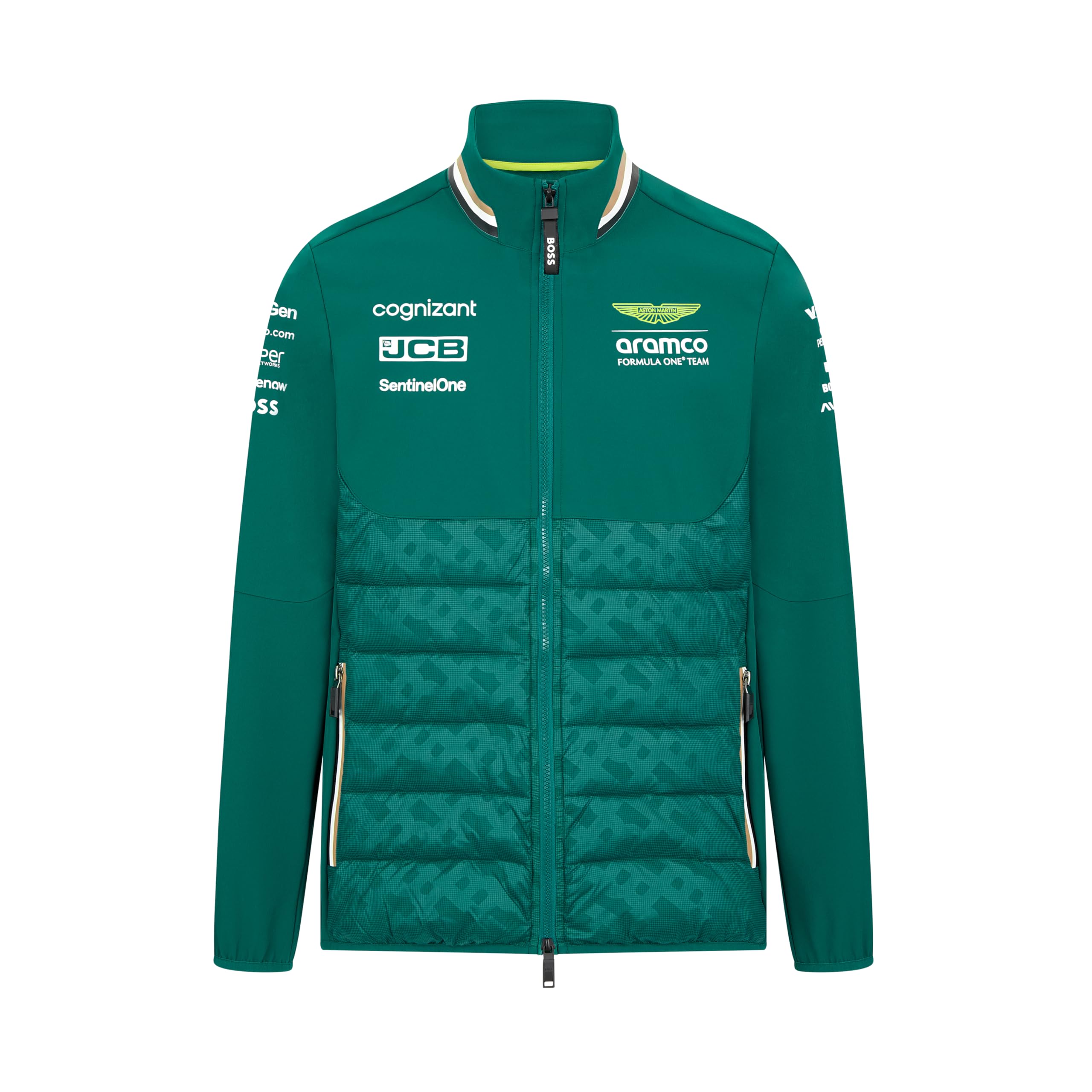 Aston Martin F1 Official Mens Team Hybrid Jacket 2024 - L