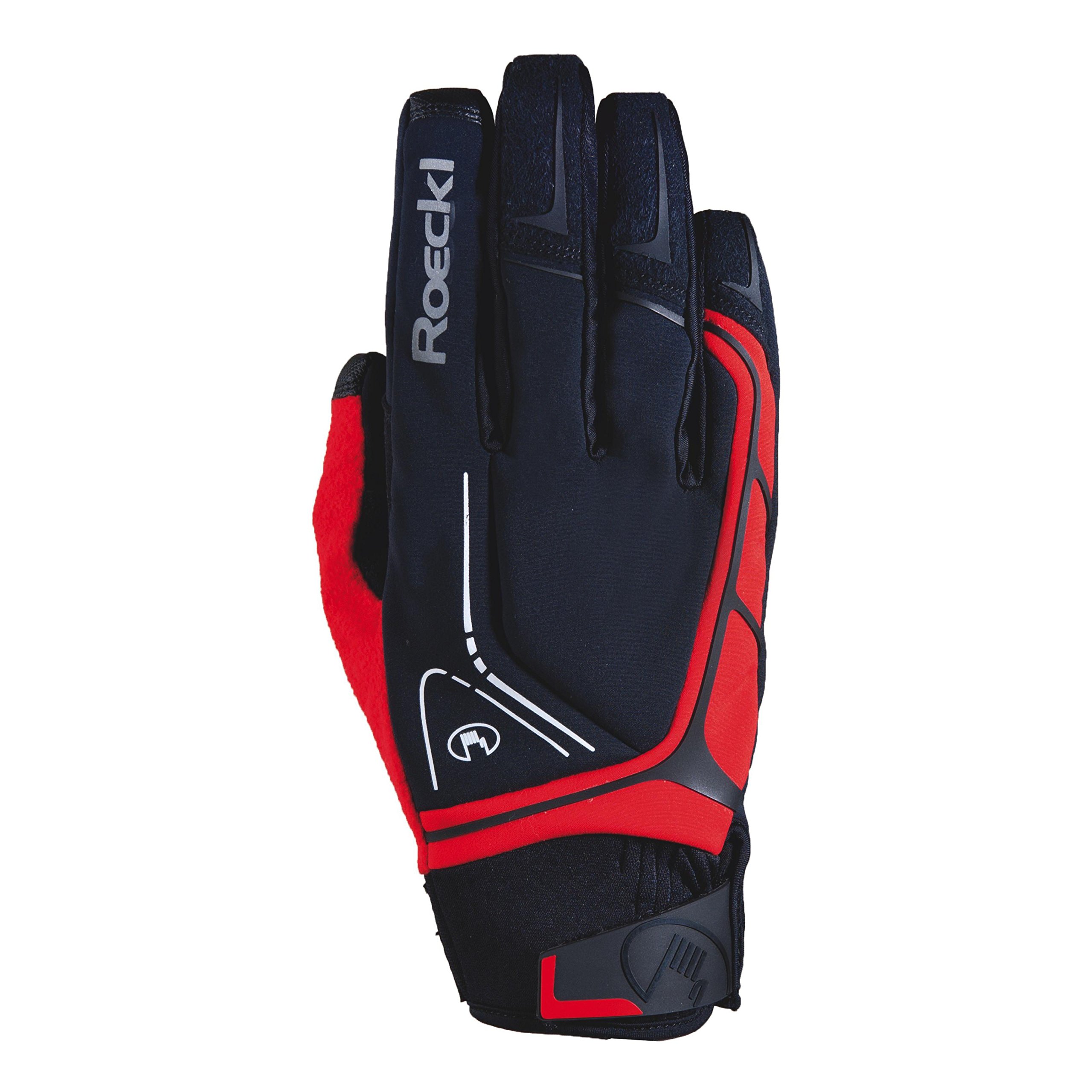 Roeckl Ravenstein Winter Fahrrad Handschuhe lang schwarz/rot: Größe: 8 Sport & Freizeit