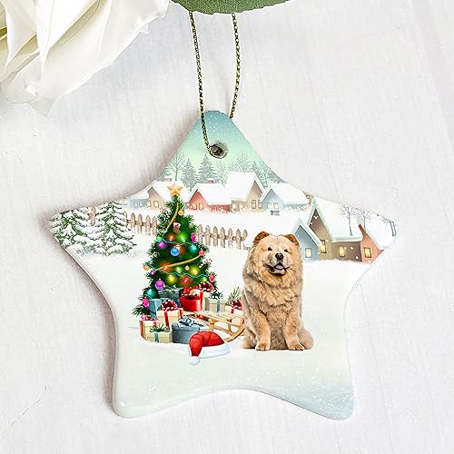 Miniatura 7 de Prezzy Adorno de Cocker Spaniel inglés para decoraciones de árbol de Navidad, regalos lindos para amantes de los perros, para familiares y amigos,