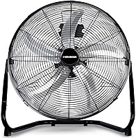 Vista 9 de KEN BROWN - Ventilador de piso de alta velocidad de 14 pulgadas, 3 velocidades, 360 °, ajustable, inclinable, potente flujo de aire para el hogar