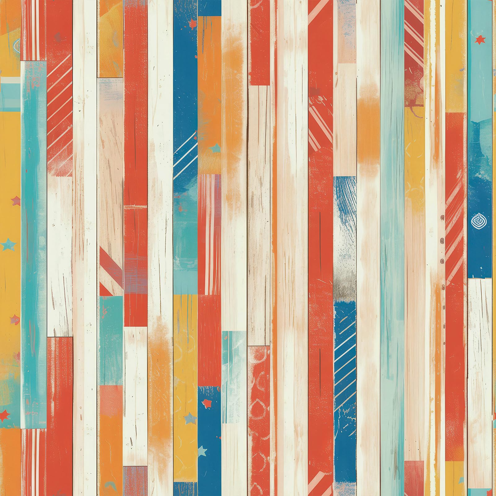 FLFK Rustic Striped Wallpaper Peel and Stick Colorful Wood Contact Paper Self Adhesive Removable for Kitchen Dining Room Office Shelf Cabinet Drawers 40.6 x 325 cm — image 1