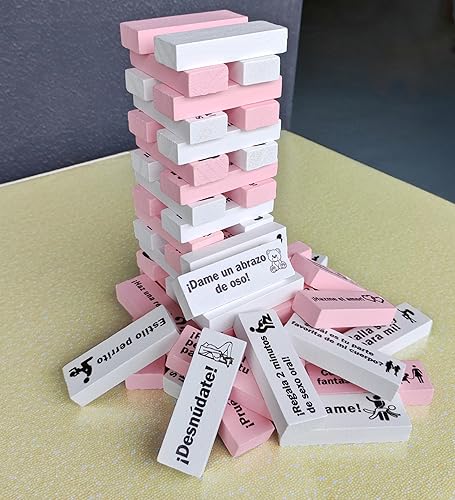 Miniatura 2 de Juego de adultos para parejas Bloques españoles Torre Diversión Noche Fechado Pila Adultos Bloques Juegos para Parejas en Español Board Ages 18+