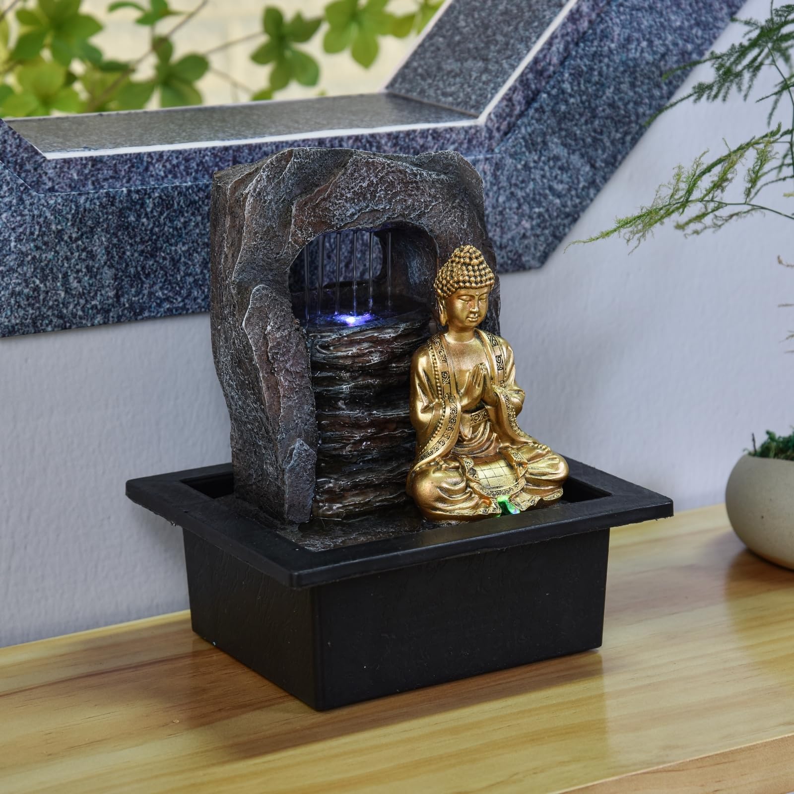 Zen'Light Zen Dao fontanna, żywica syntetyczna, brąz, 21 x 17 x 25 cm