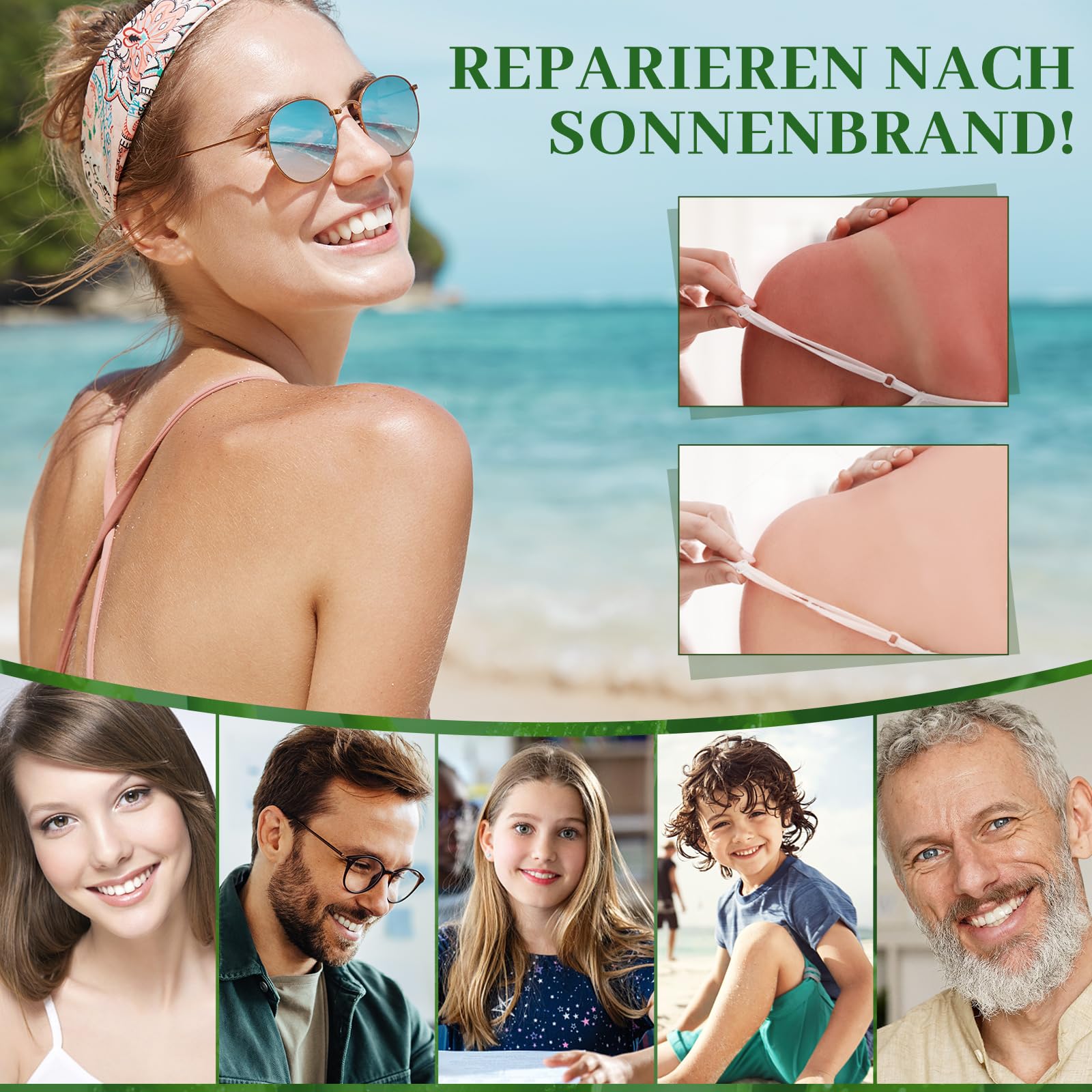 Żelowy żel Aloe Vera, żel nawilżający Aloe Vera do suchej, zestresowanej skóry i oparzeń słonecznych - 100% naturalny balsam po opalaniu do twarzy, ciała, włosów, 100ml