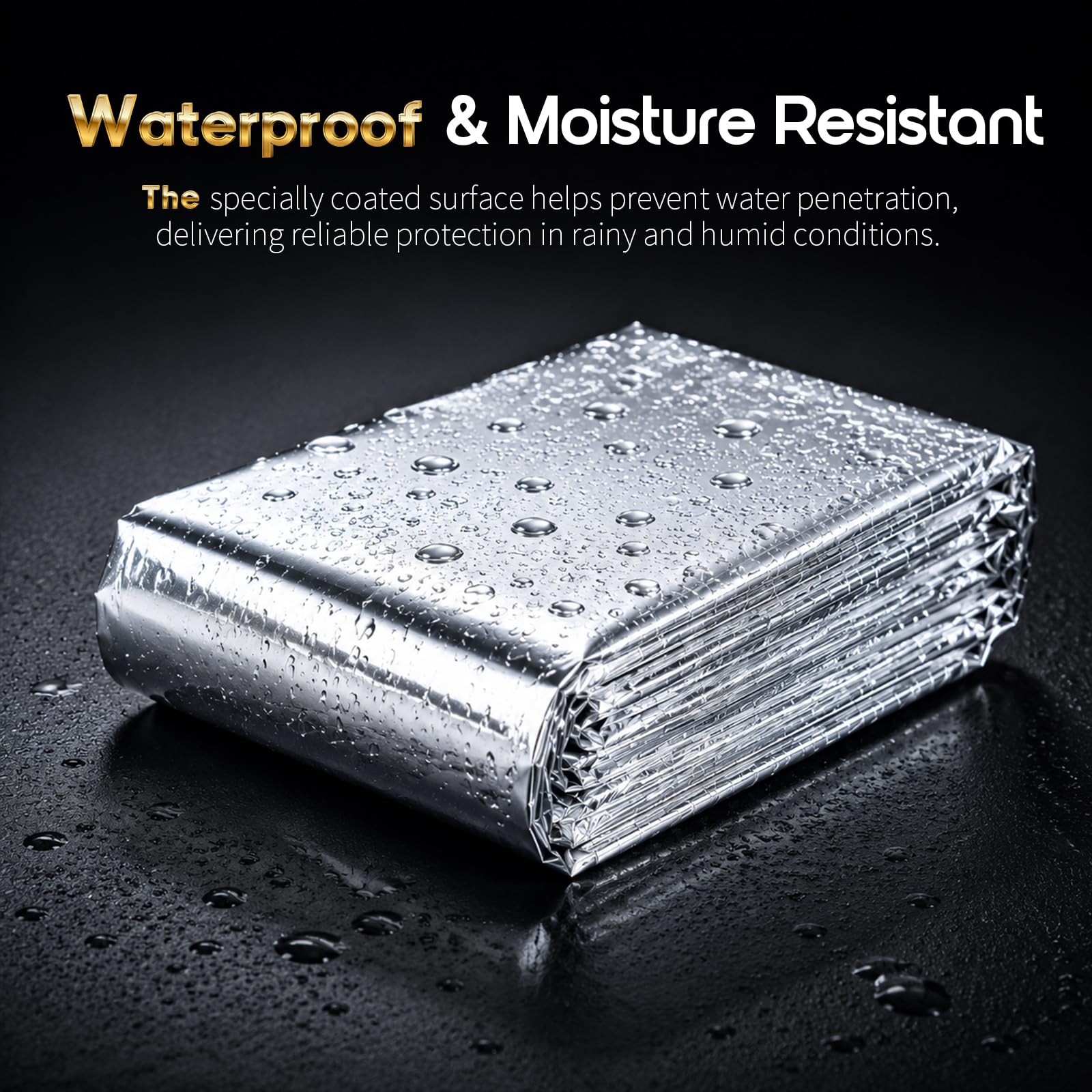 oktiger 4 Pack Emergency Blanket Thermal Mylar Rescue Blanket Waterproof Foil Survival Gear, 83'' L x 52'' W Fits Essential for Vehicle Breakdown, Automotive, Roadside Safety, Survival Or First Aid — Amazon image 4