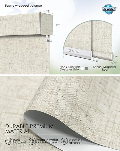 Miniatura 5 de Yoolax Persianas inteligentes, persianas enrollables motorizadas, persianas automáticas para ventanas, persianas motorizadas compatibles con Alexa