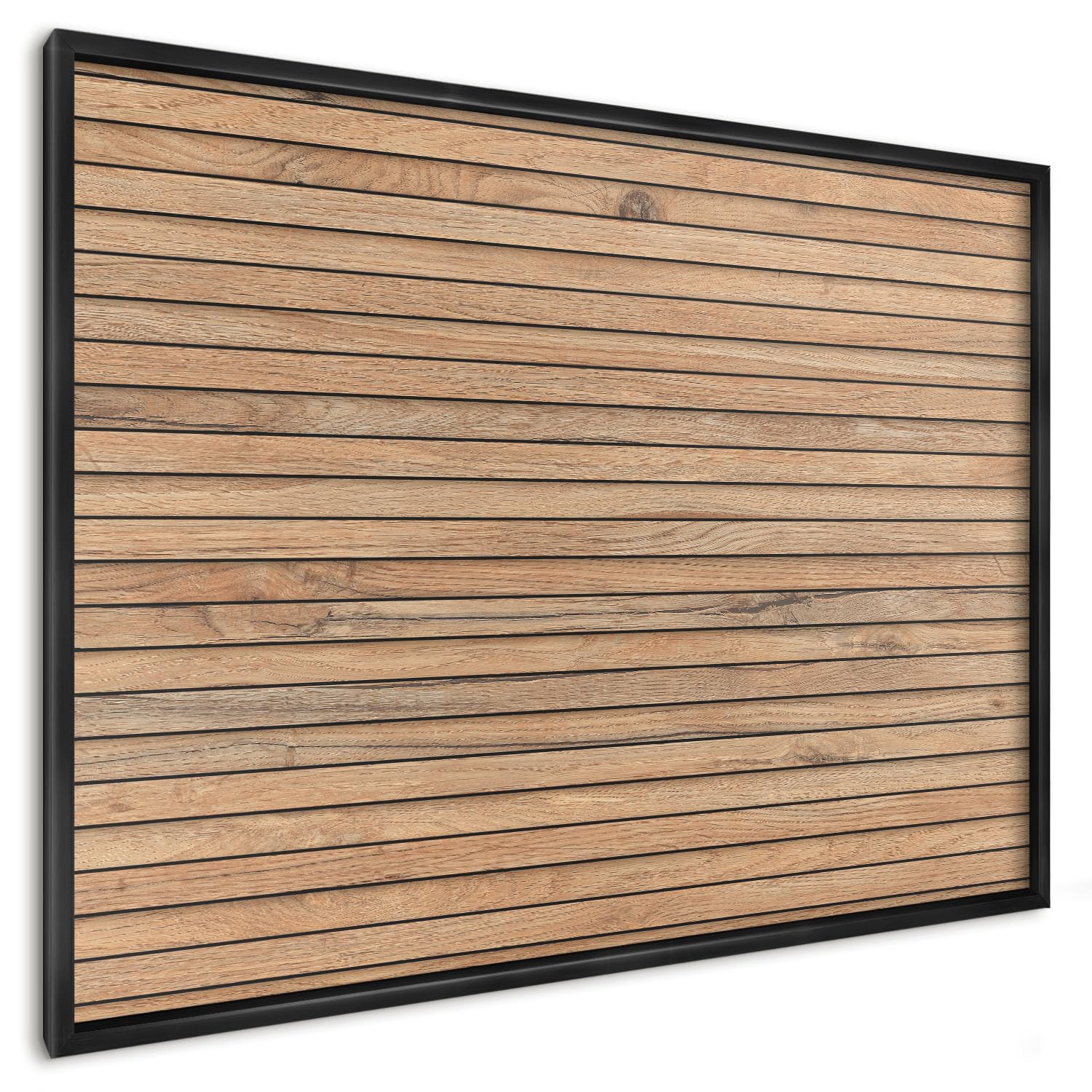 Magnettafel 100x70 cm | mit Schwarzem Rahmen | Holzbretter