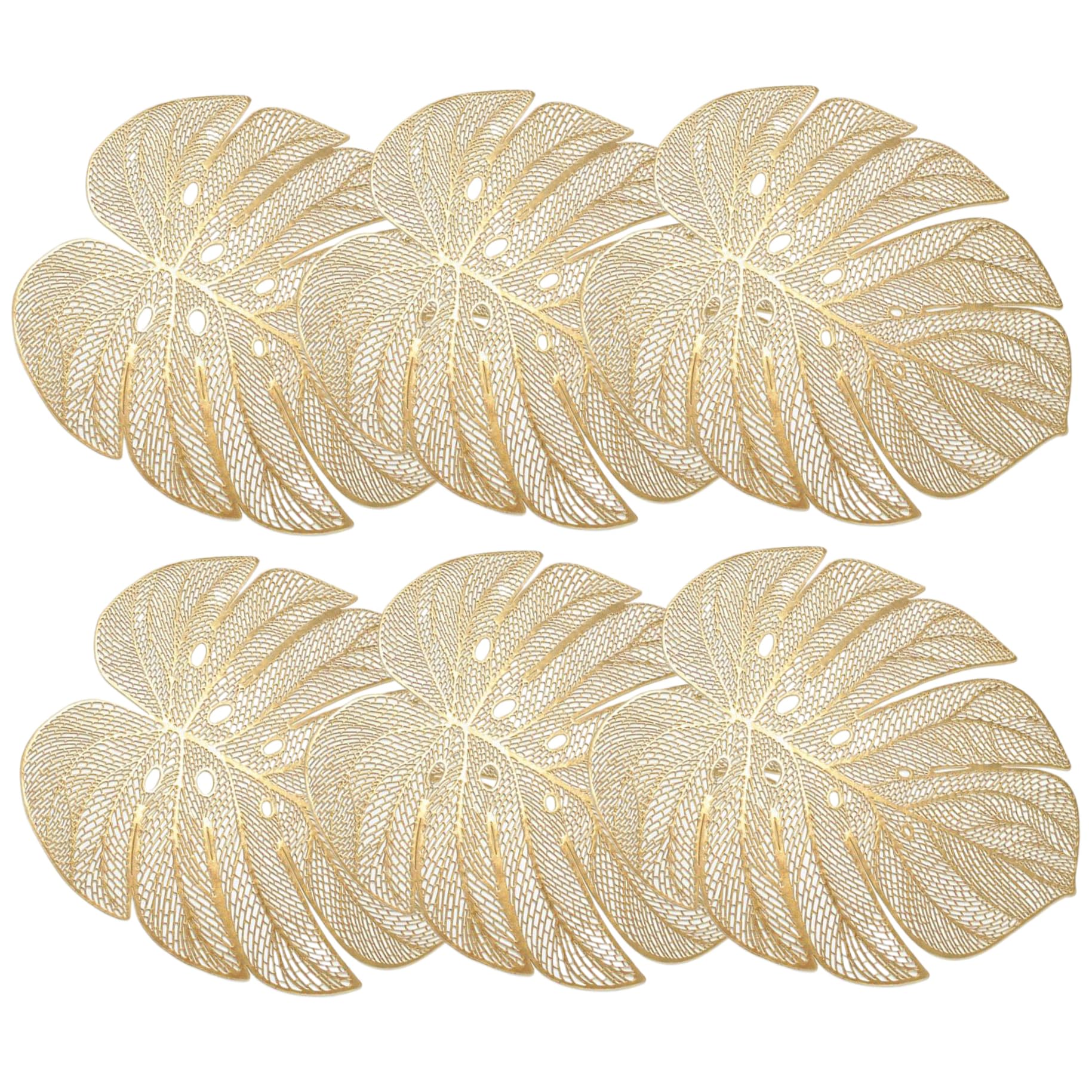 Set de table doré ajouré style vintage haut de gamme pour art de la table raffiné lot de 6