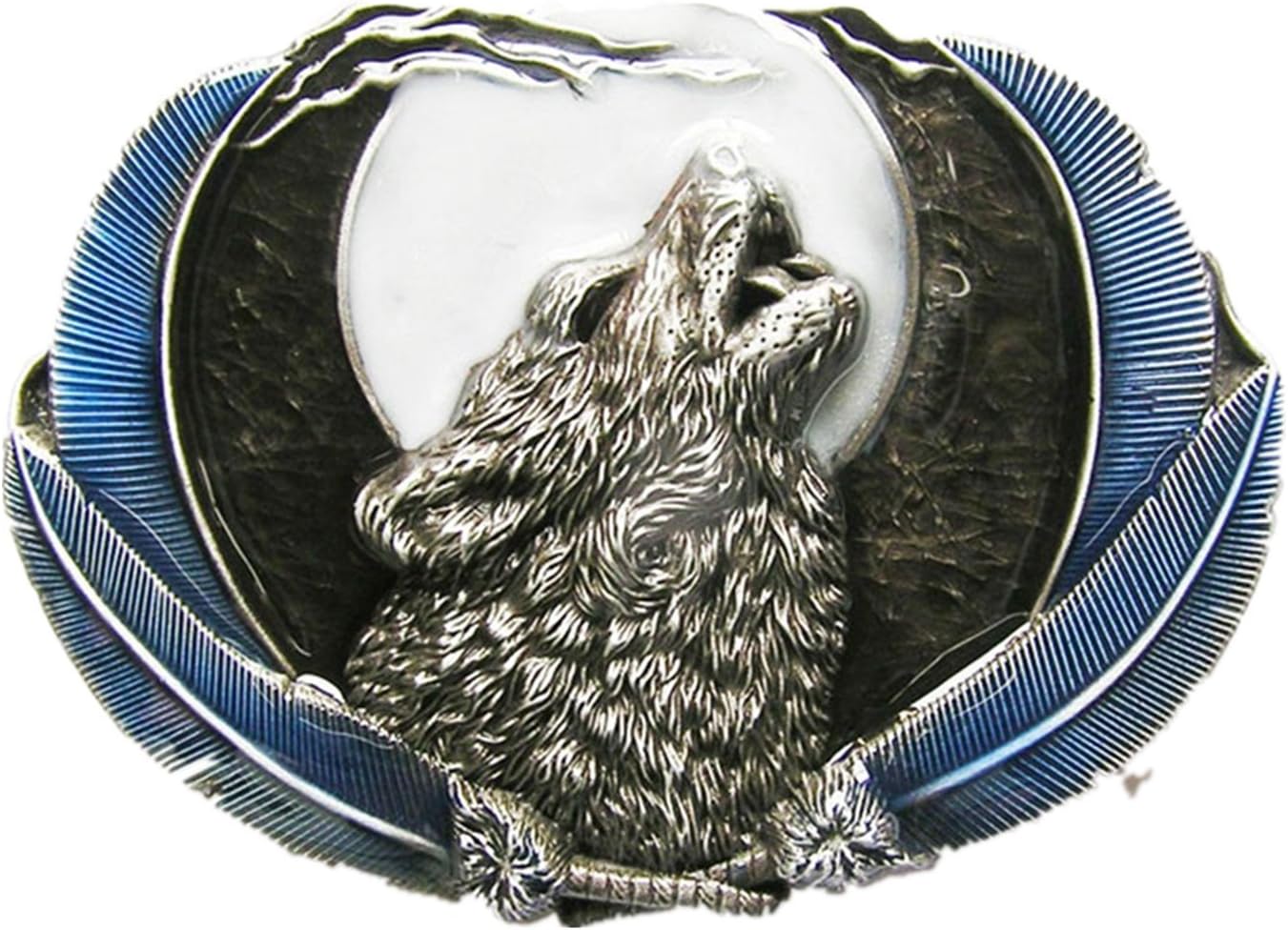 Howling Wolf V Belt Buckle