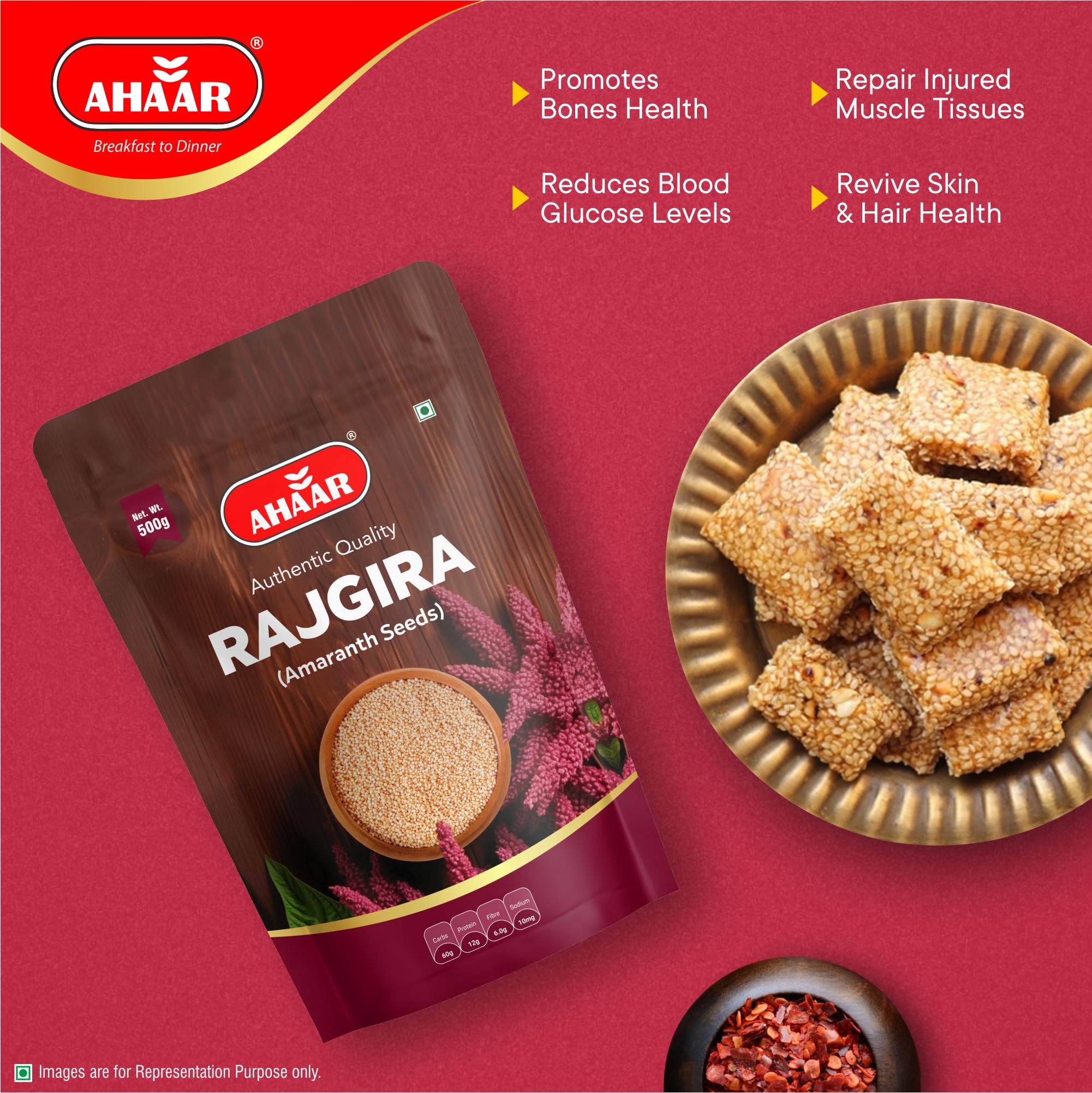 Ahaar Premium Rajgira Seeds | Amaranth Superfood 500g - Image 6 thumbnail